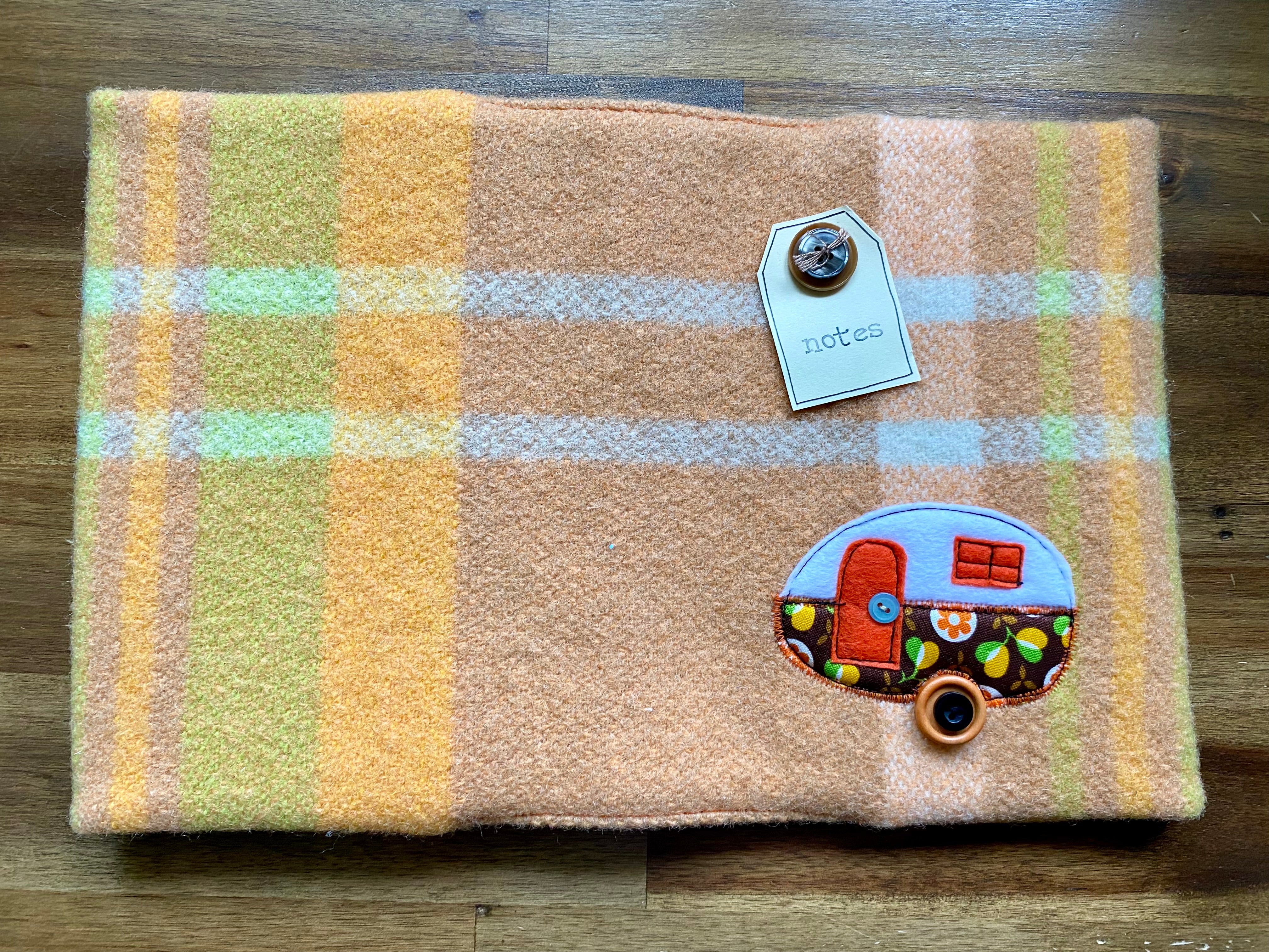 A5 Upcycled Notebook Caravan - Orange