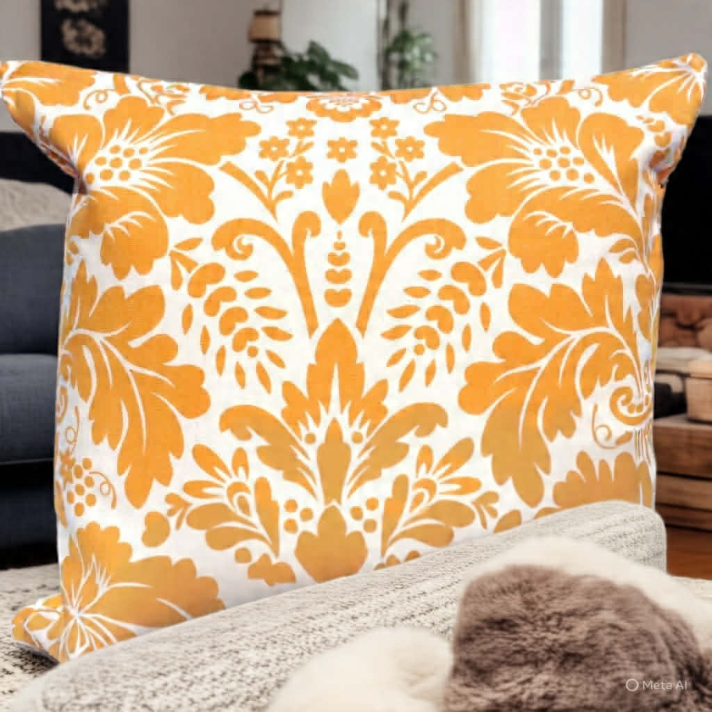 Floral cushion cover-retro style