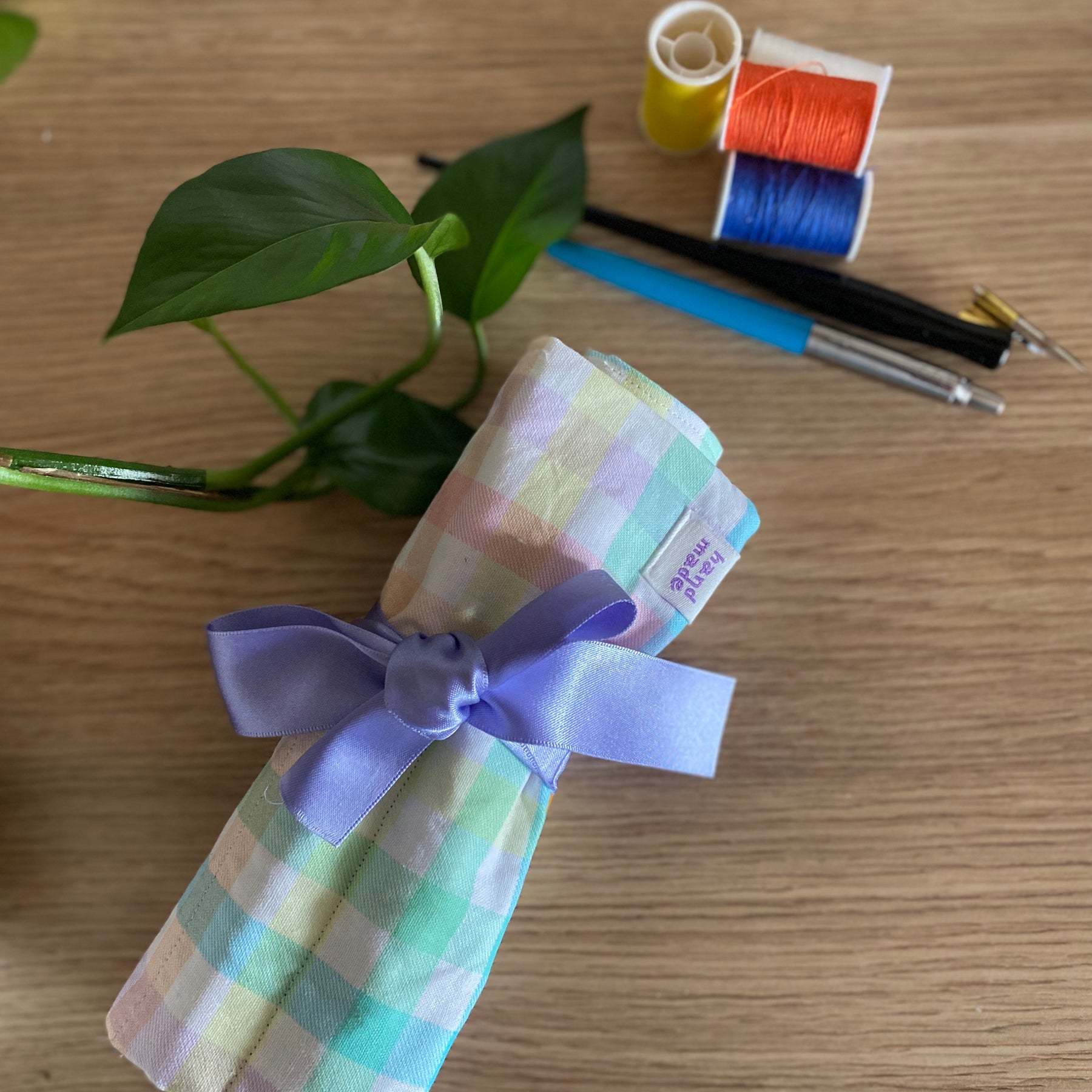 Rainbow Pencil Roll | Colourful Pencil Holder | Artist Organiser | Gift for Artists