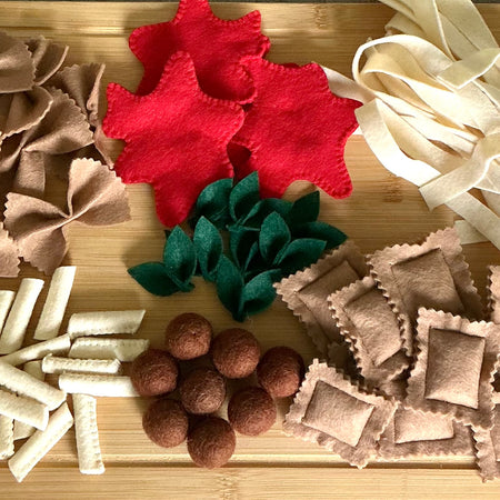 Felt designer pasta dinner set