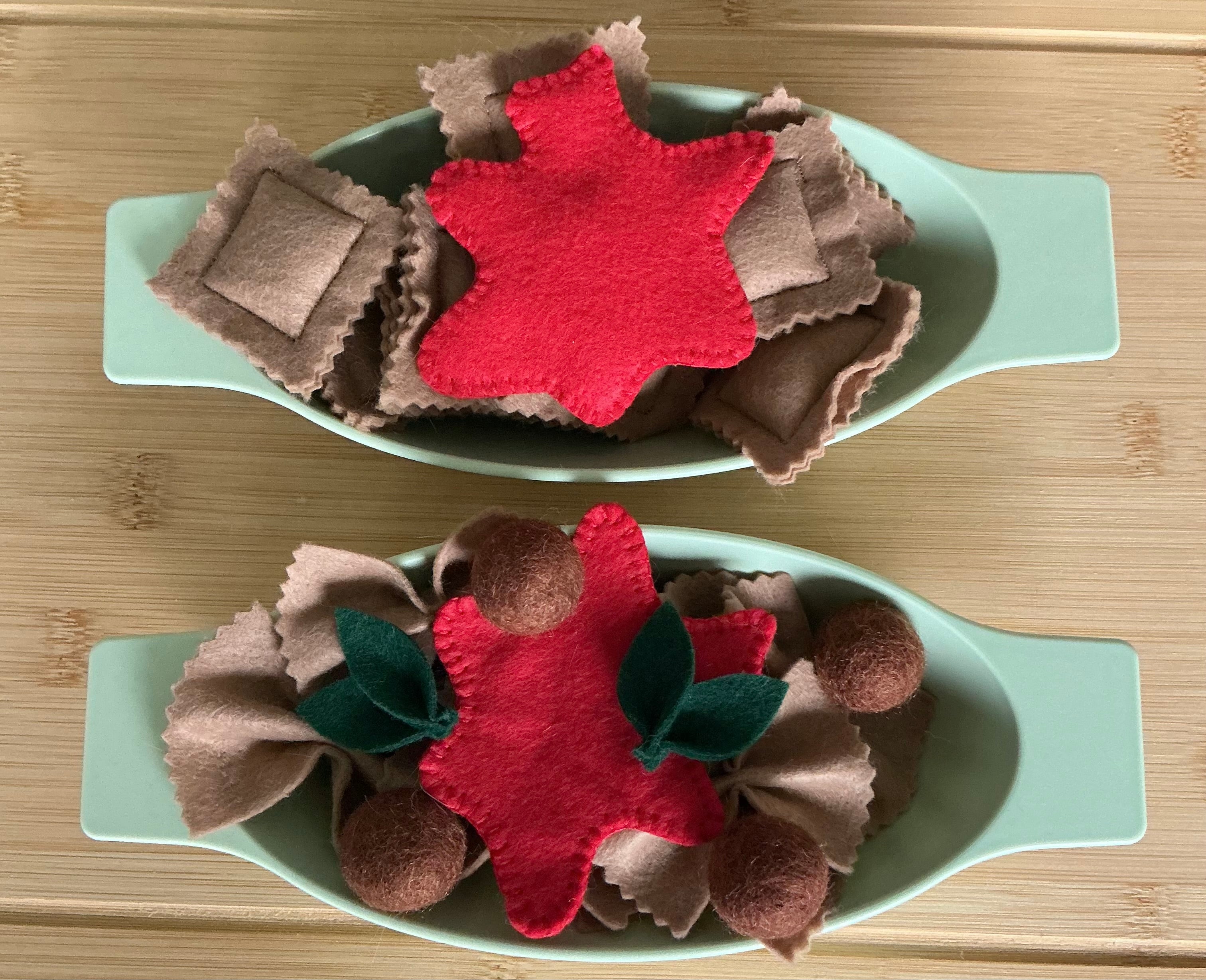 Felt designer pasta dinner set