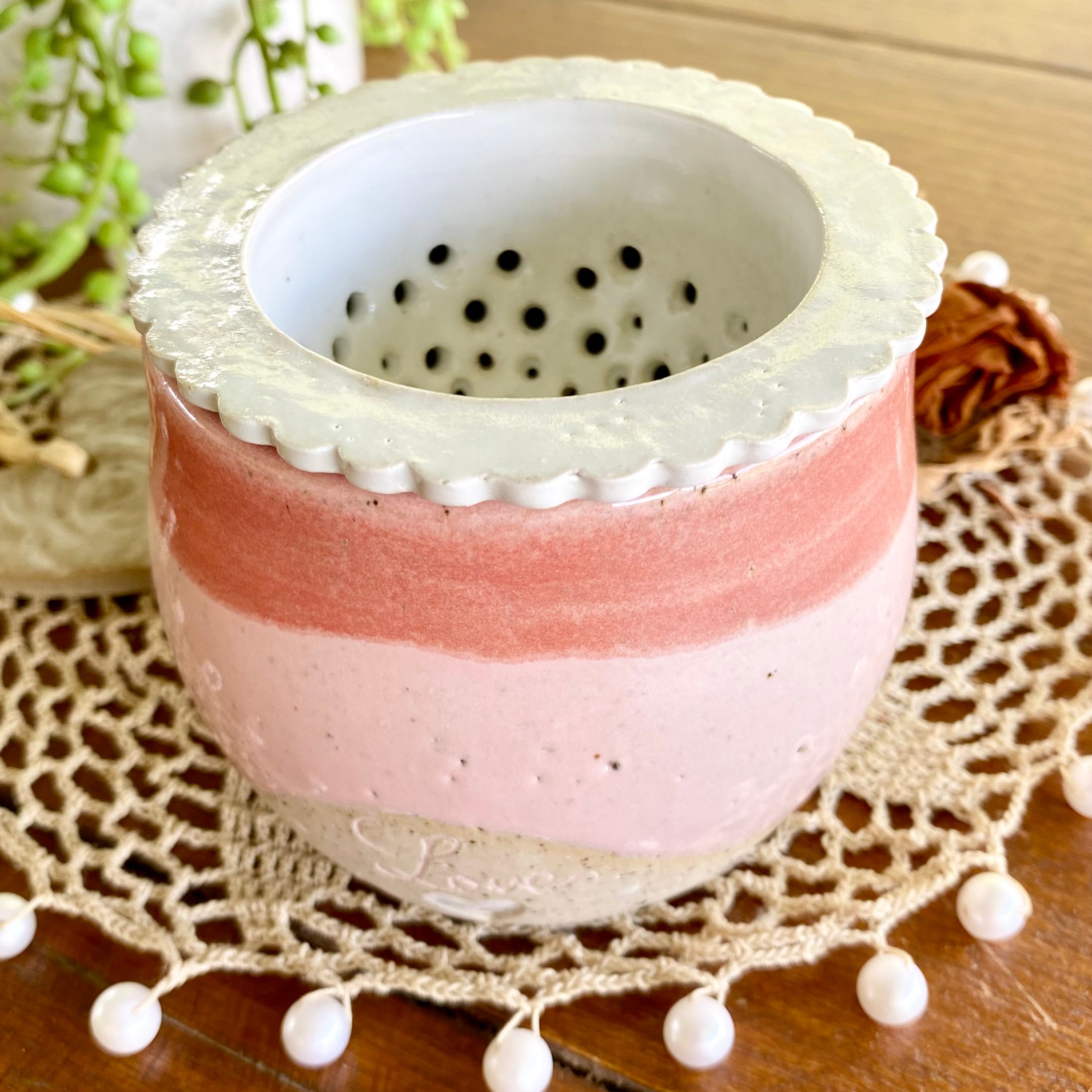 Ceramic Loose Leaf Tea Infuser|Strainer|Handmade Pottery