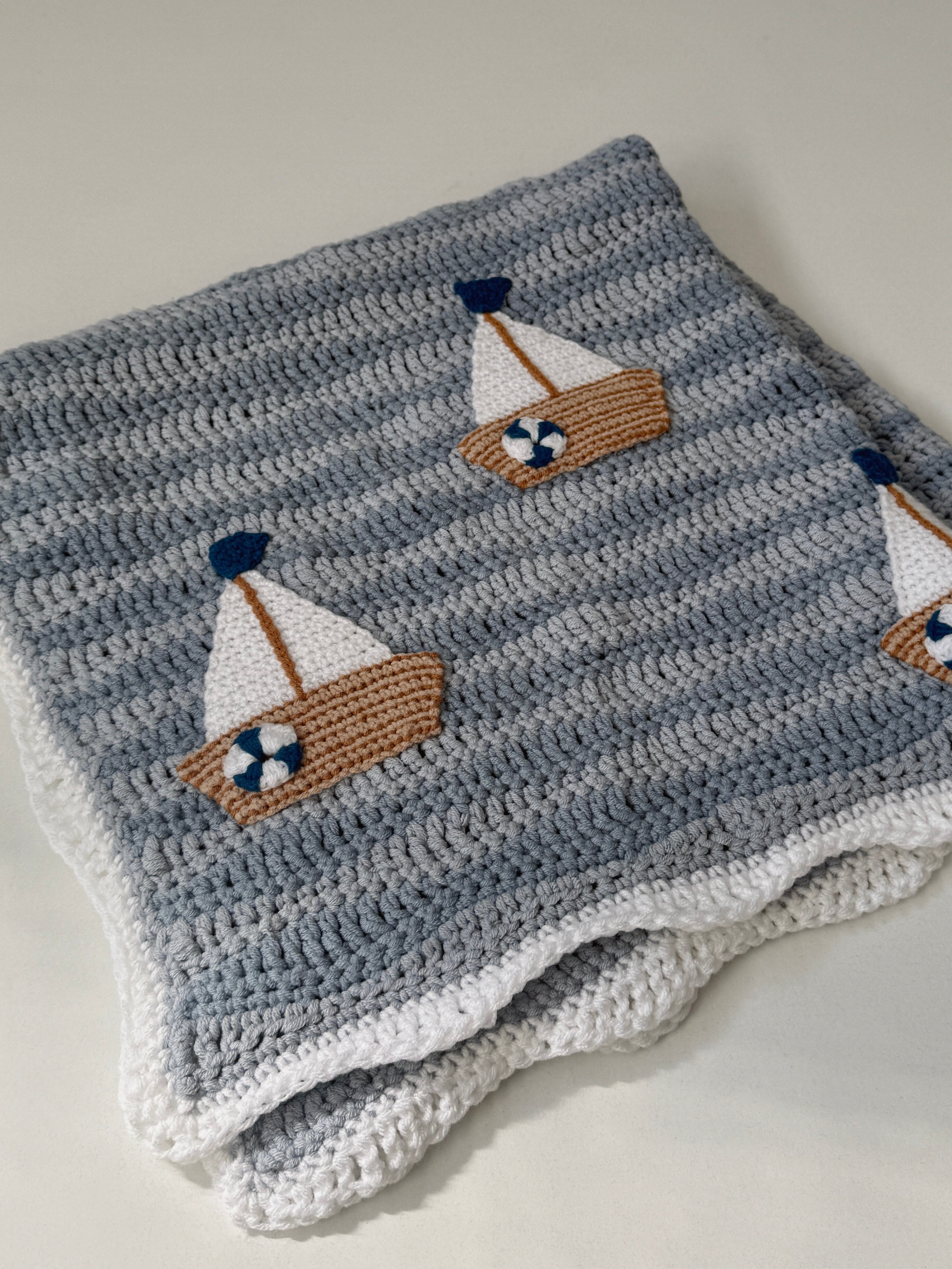 Sailing Boat Baby Blanket