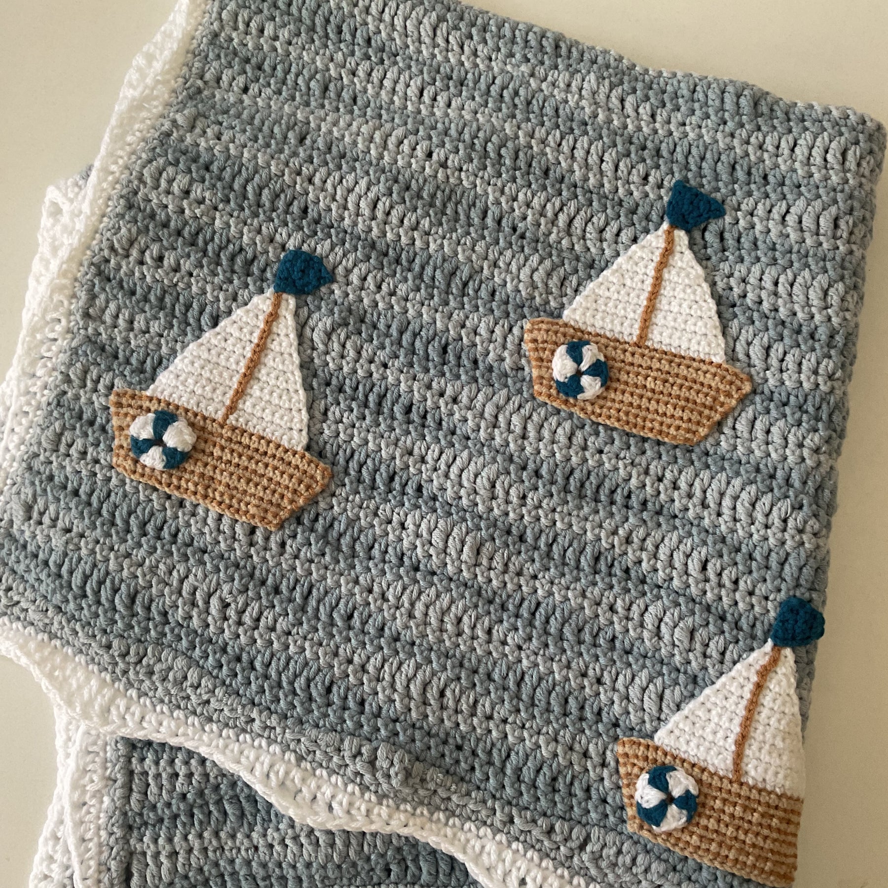 Sailing Boat Baby Blanket