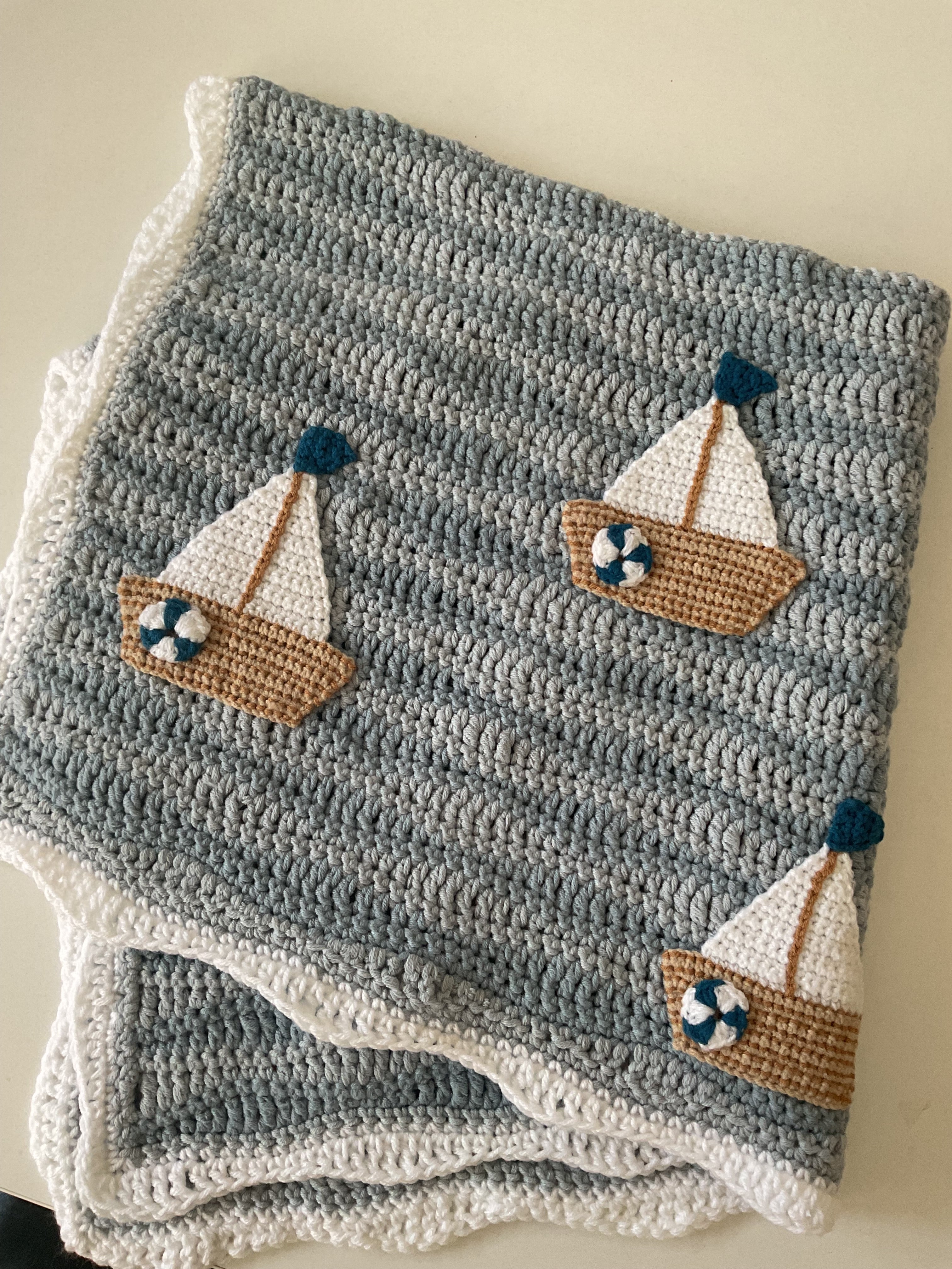 Sailing Boat Baby Blanket