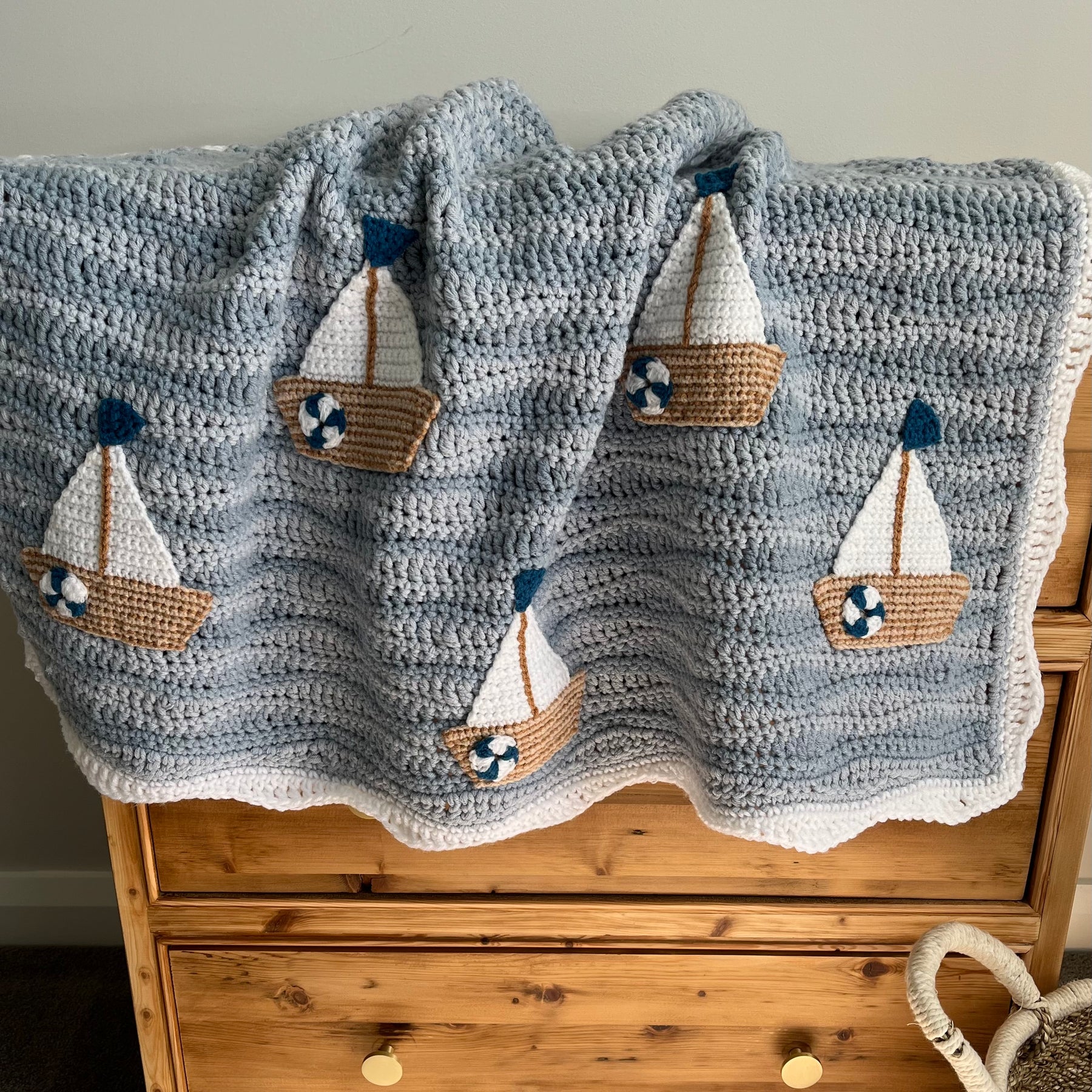 Sailing Boat Baby Blanket