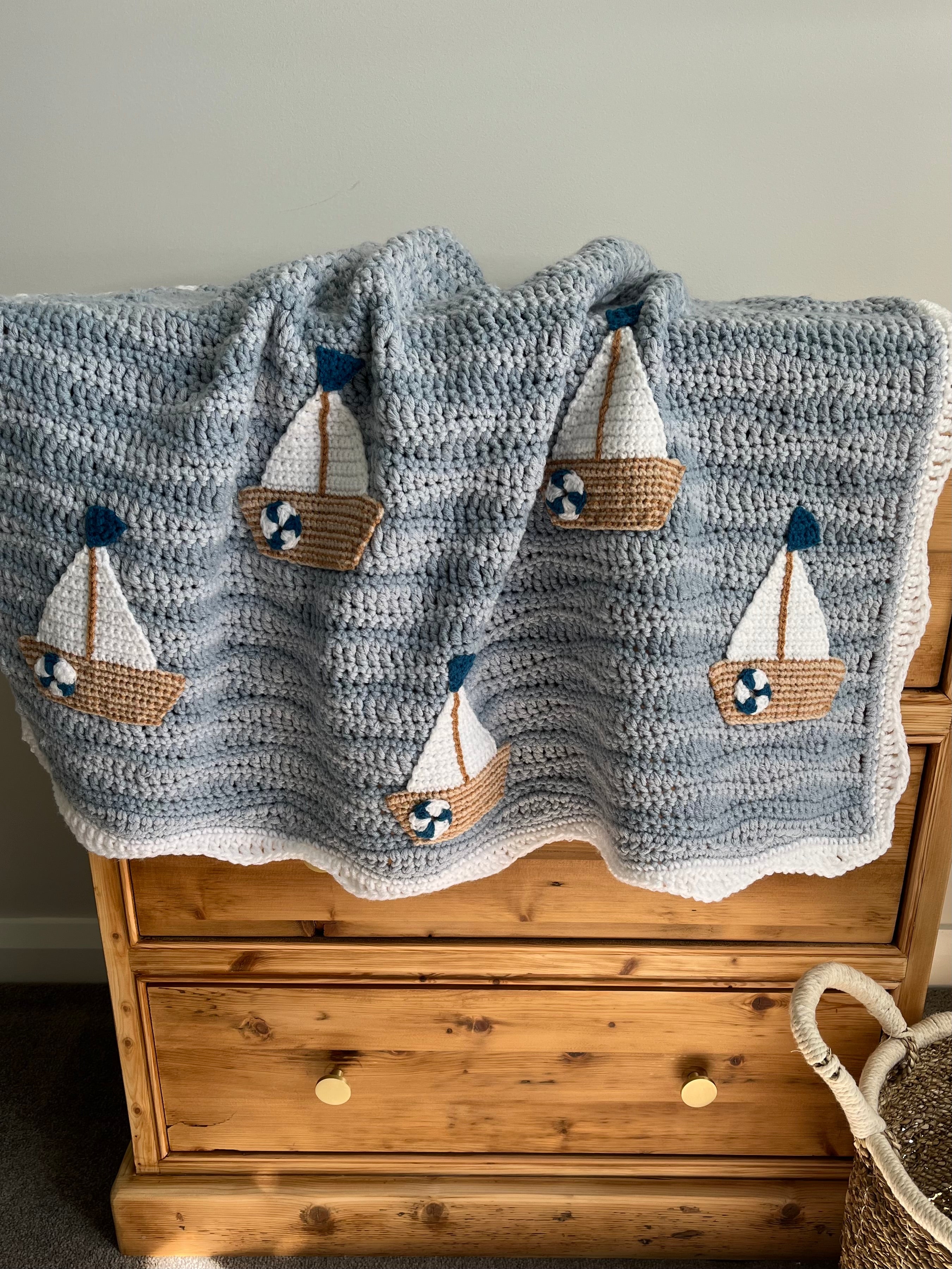 Sailing Boat Baby Blanket