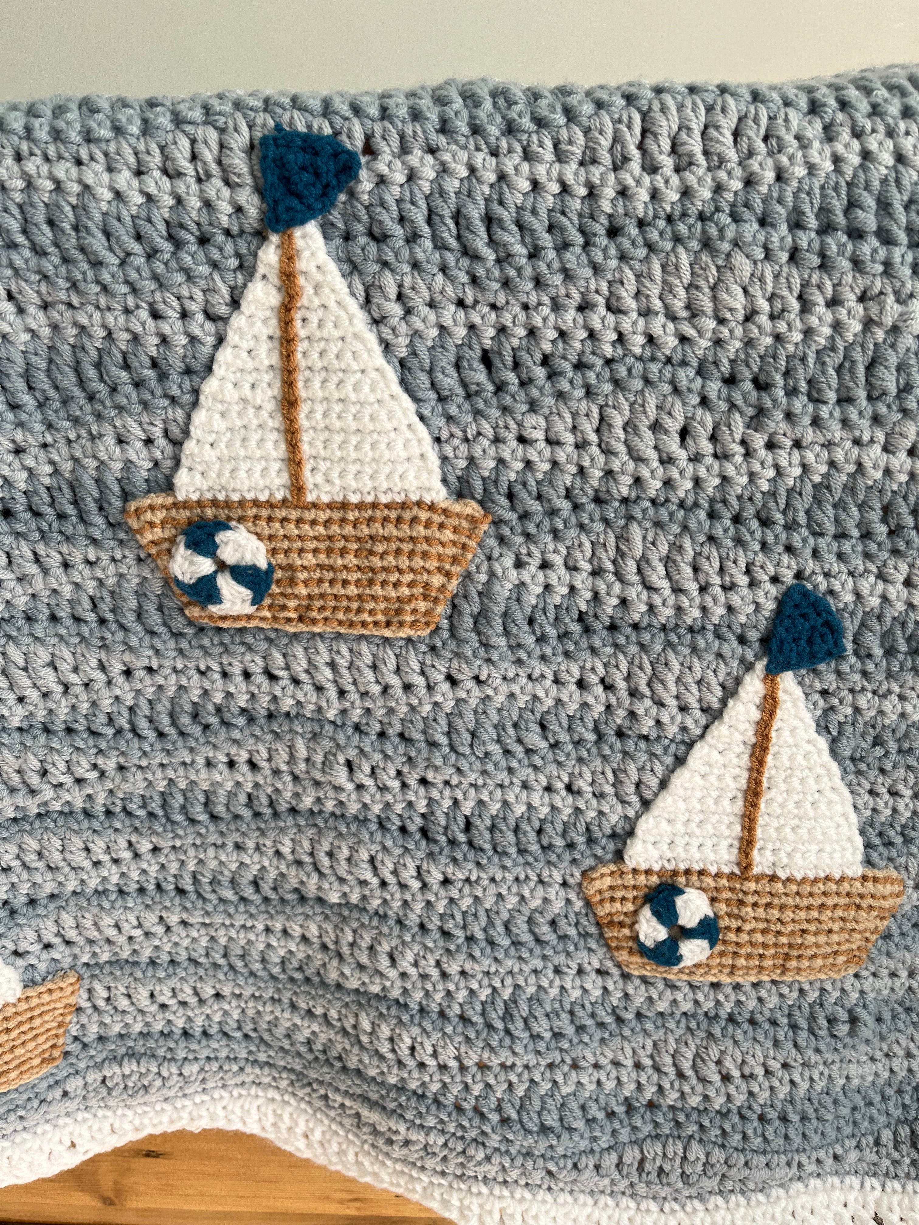 Sailing Boat Baby Blanket