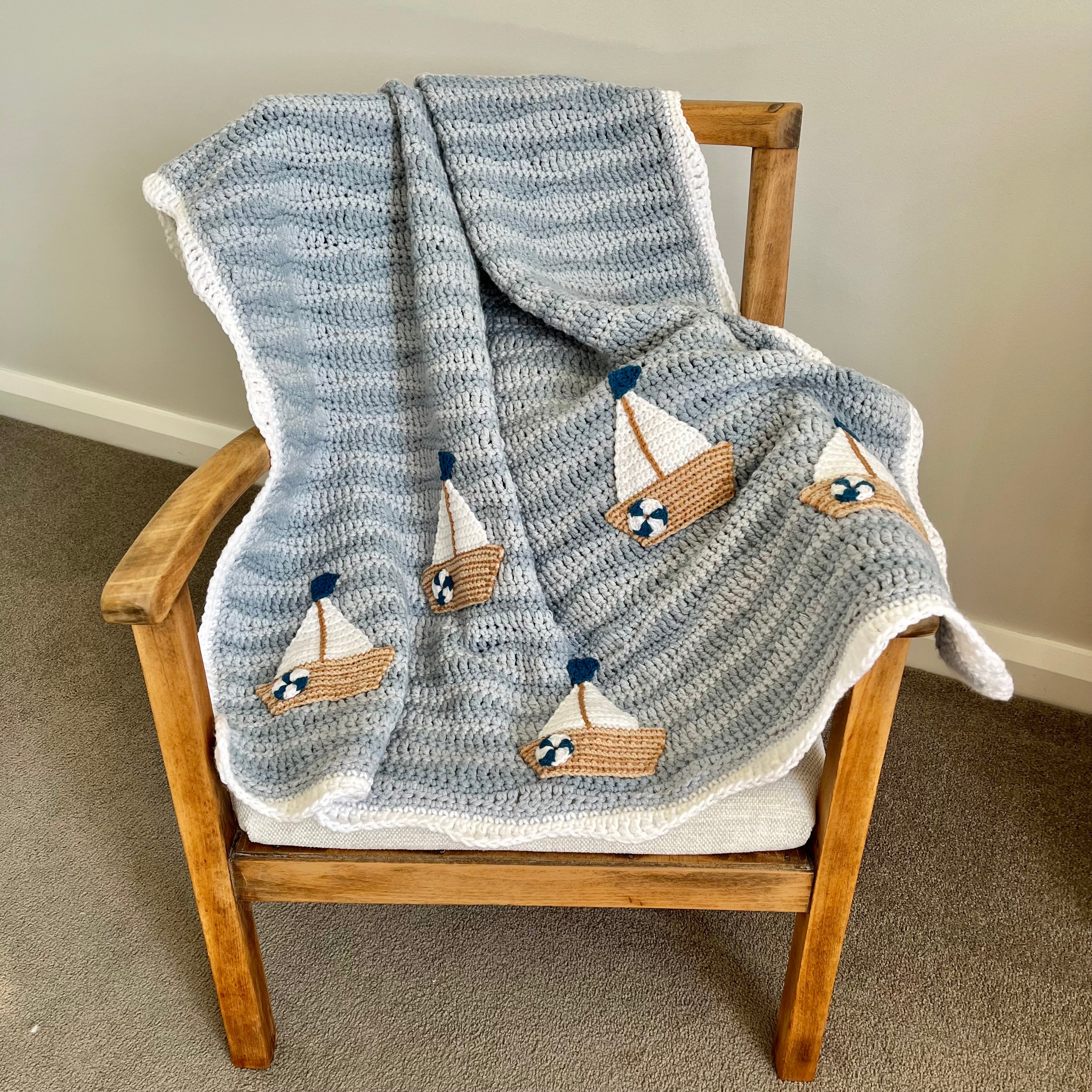 Sailing Boat Baby Blanket