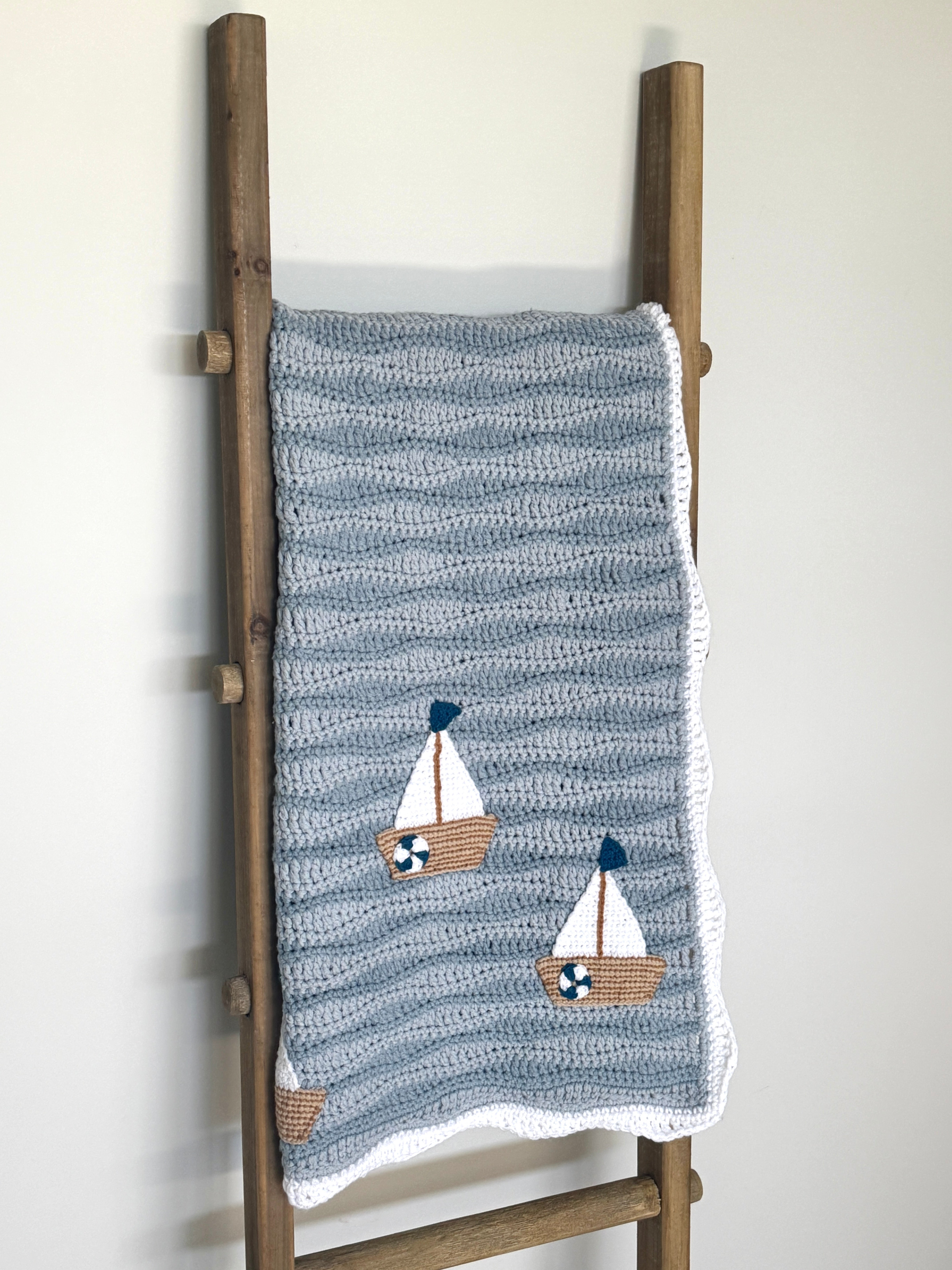 Sailing Boat Baby Blanket