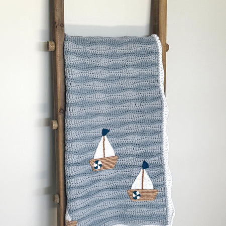 Sailing Boat Baby Blanket