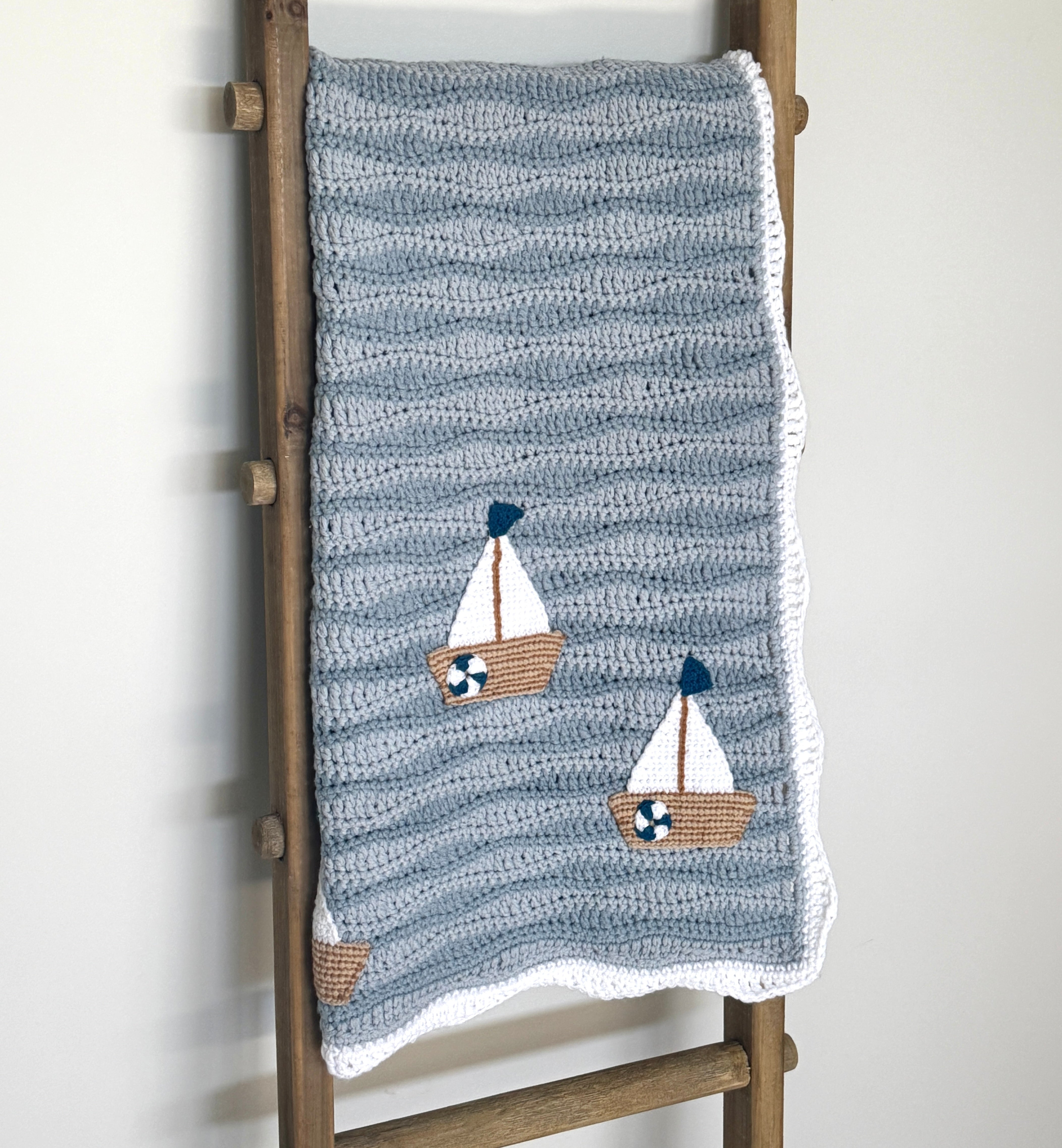 Sailing Boat Baby Blanket