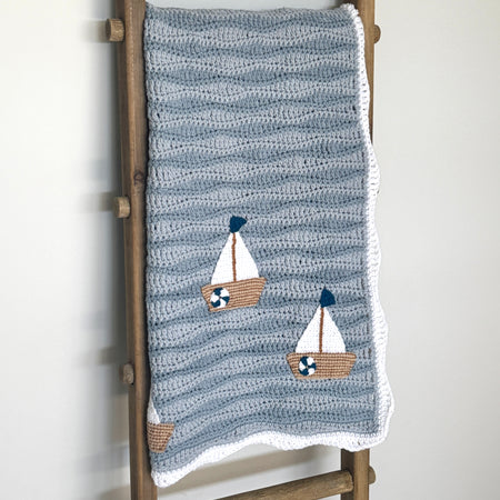 Sailing Boat Baby Blanket