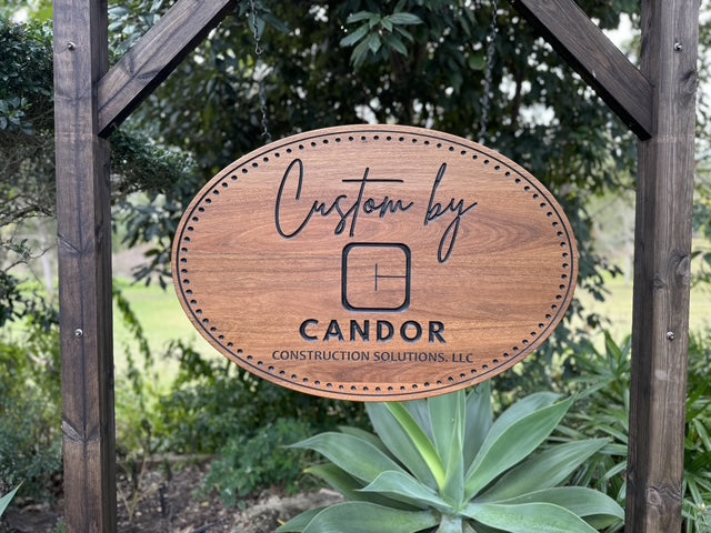 Personalized Solid Wood Cottage Name Sign with Weatherproof & Ready to Hang