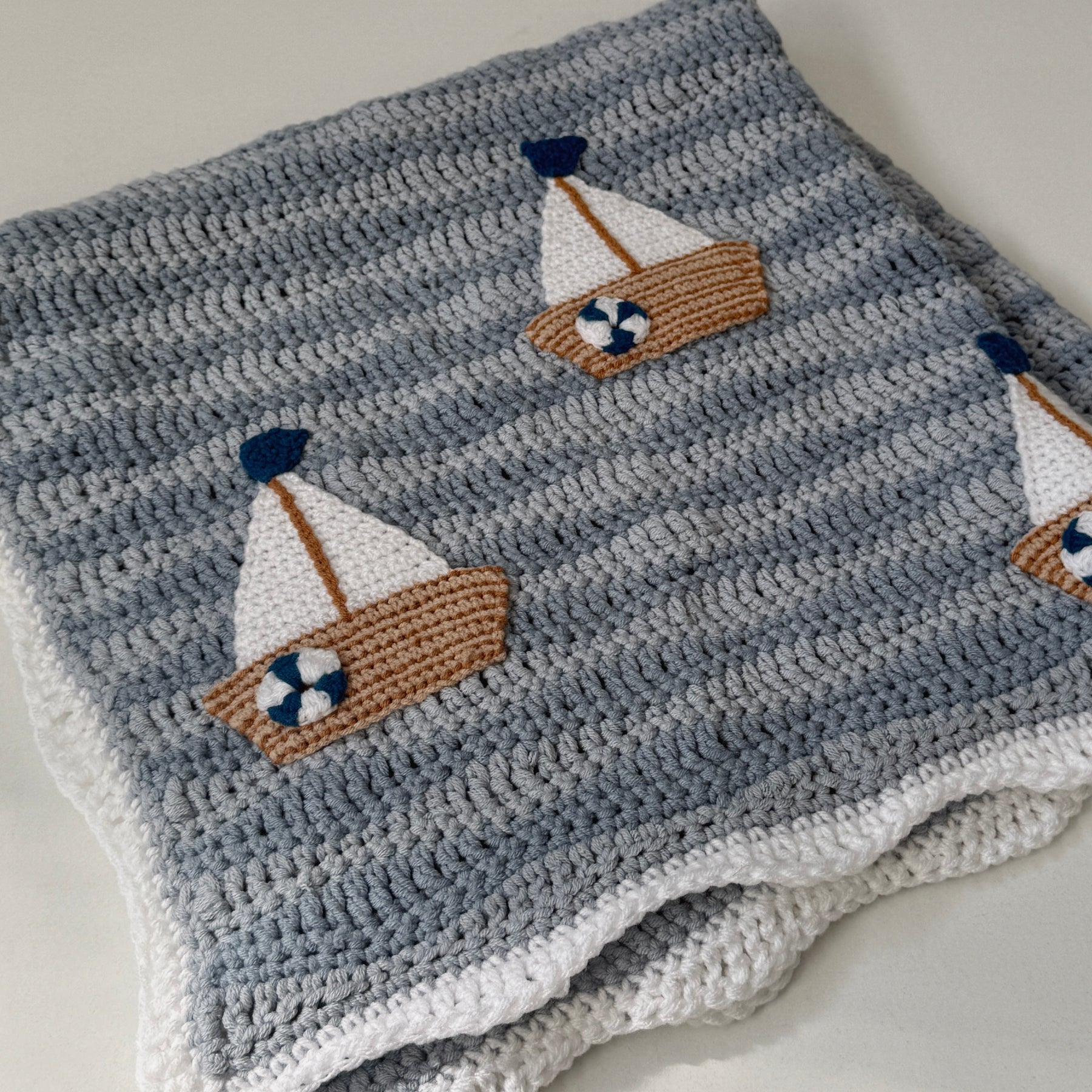Sailing Boat Baby Blanket