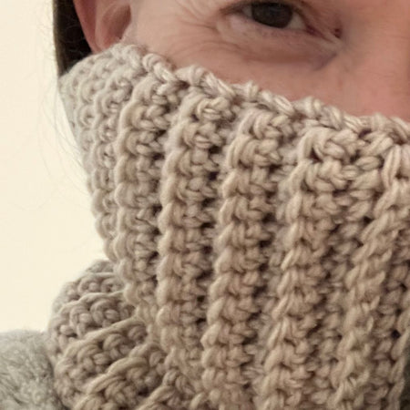 Neck Buff | Head Warmer - Warm Aussie Merino Wool - natural