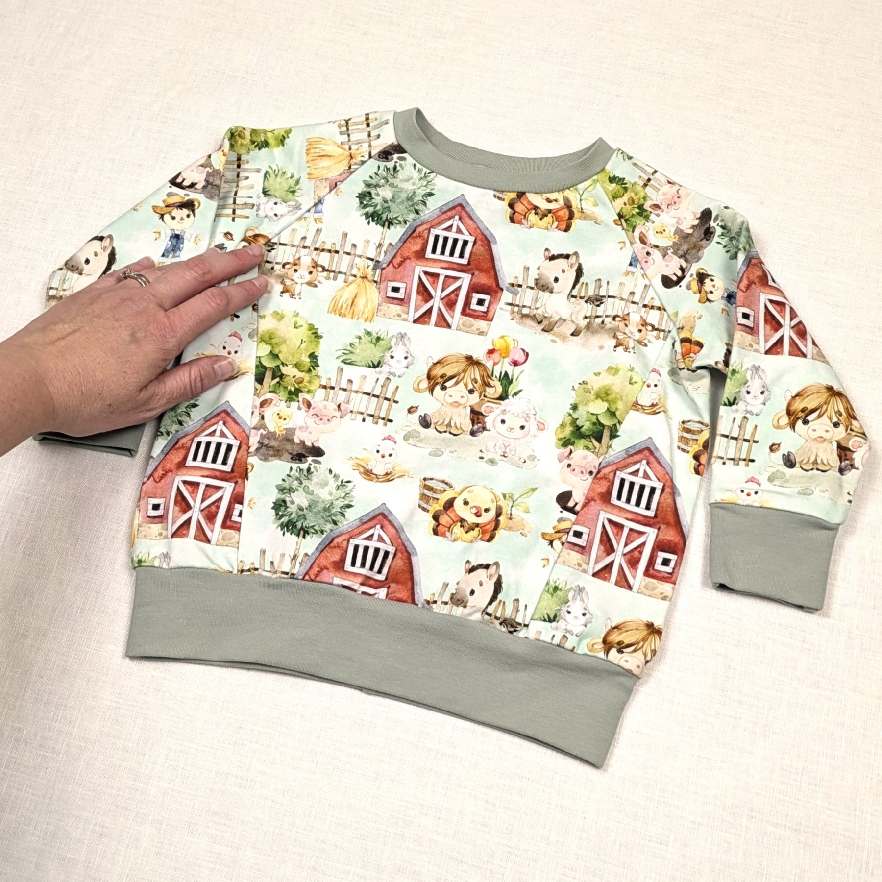 Handmade Jumper for active kids | Farm Yard Collection | sizes 1-5