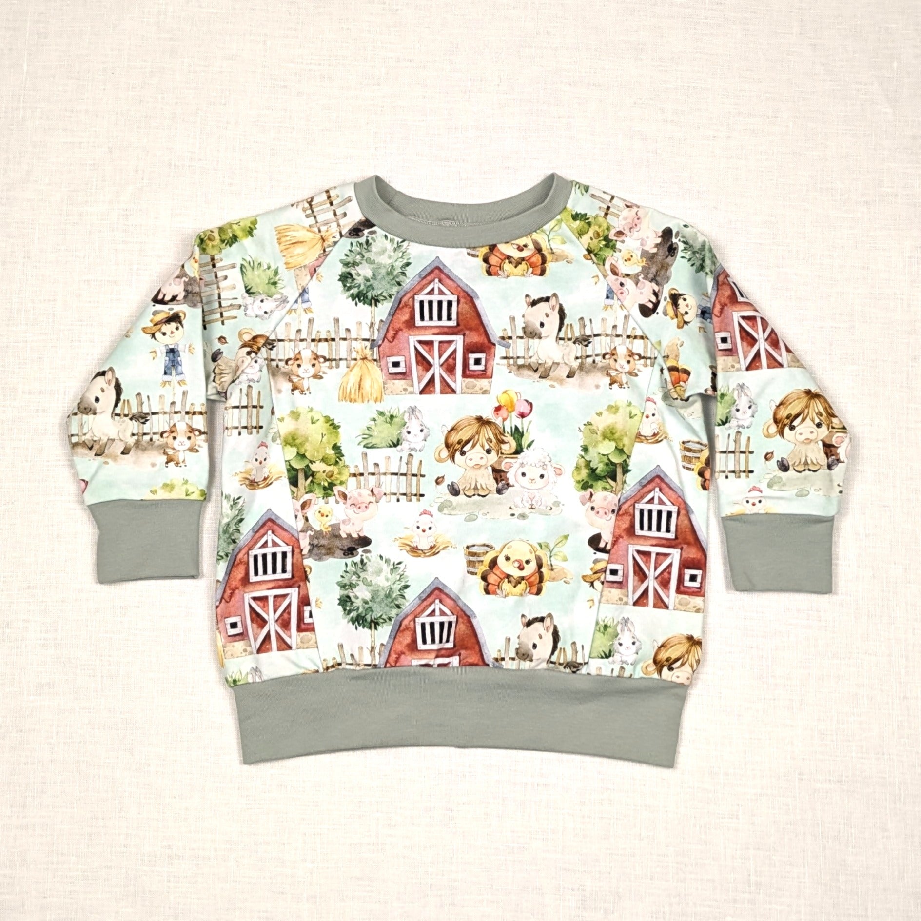 Handmade Jumper for active kids | Farm Yard Collection | sizes 1-5