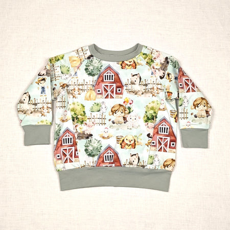 Handmade Jumper for active kids | Farm Yard Collection | sizes 1-5