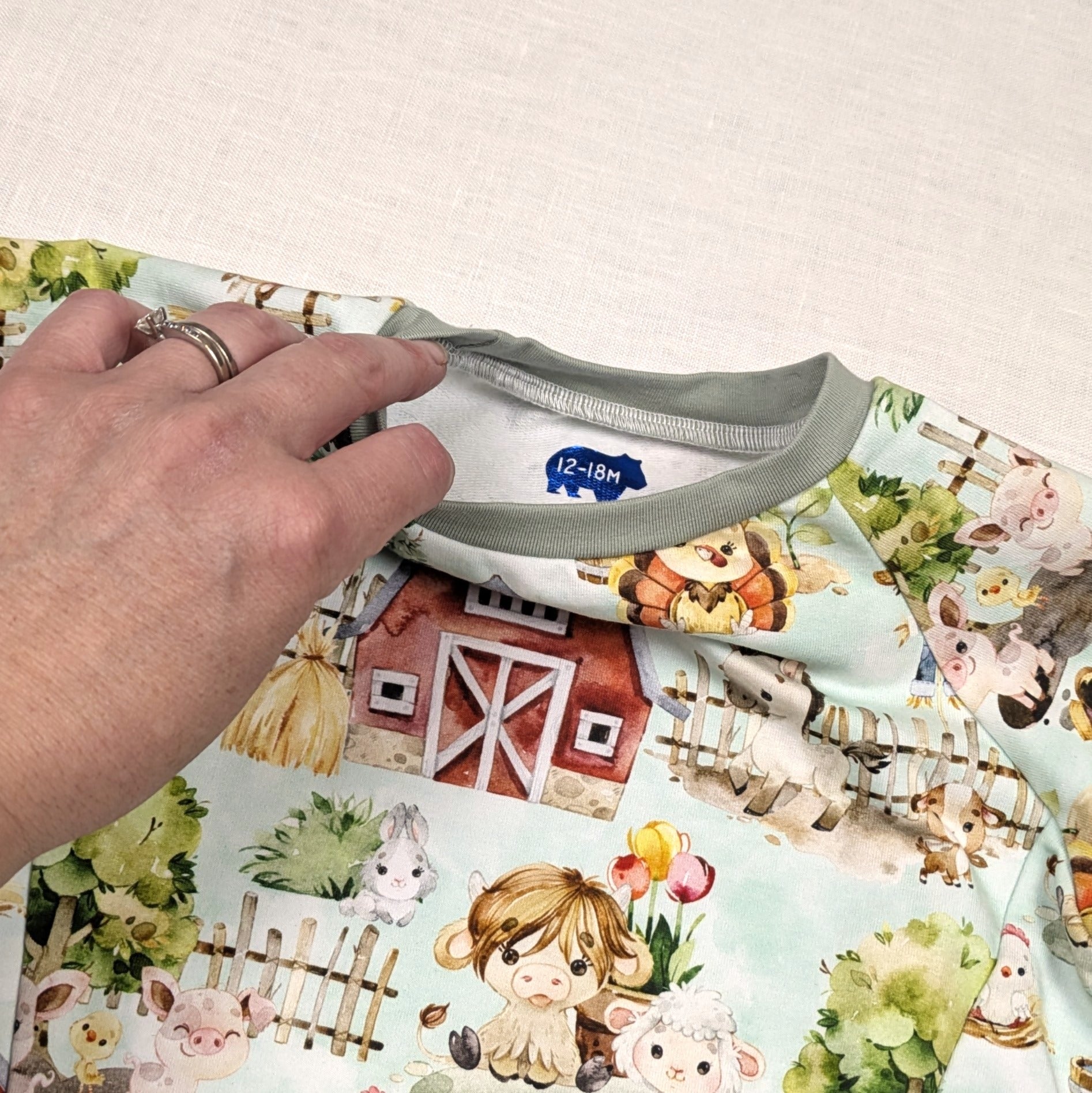 Handmade Jumper for active kids | Farm Yard Collection | sizes 1-5