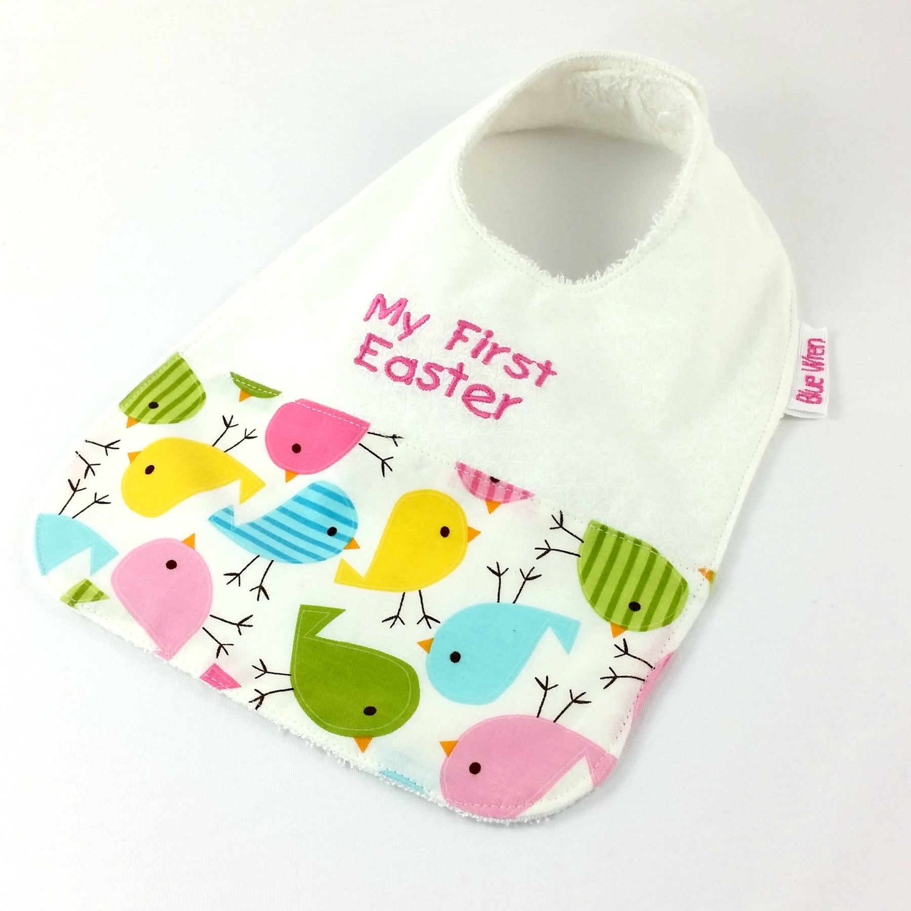Easter Baby Bib Little Chicks Personalised Gift for Baby