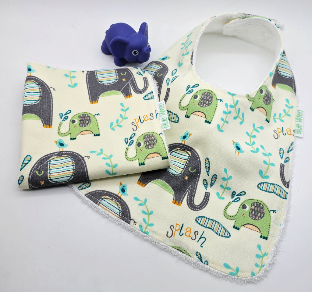 Baby Bib and Wash Cloth Set Reusable Newborn Baby Gift