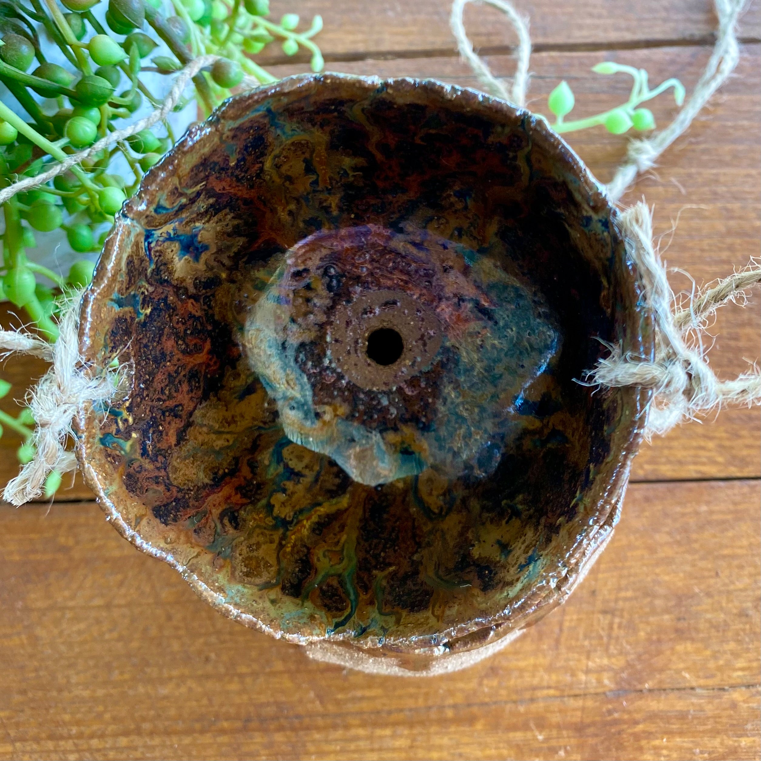 Handmade Organic Pinch Pot Plant Hangers|Pottery
