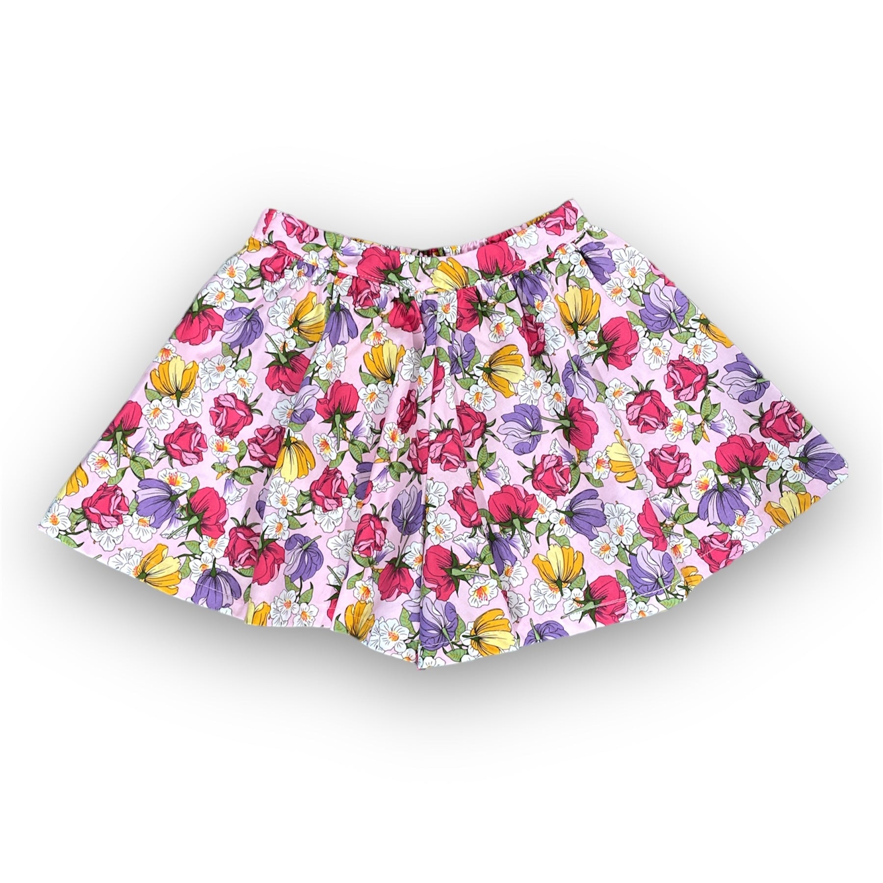 Girls Cotton lace hem Shorts - MIXED PRINTS AND SIZES