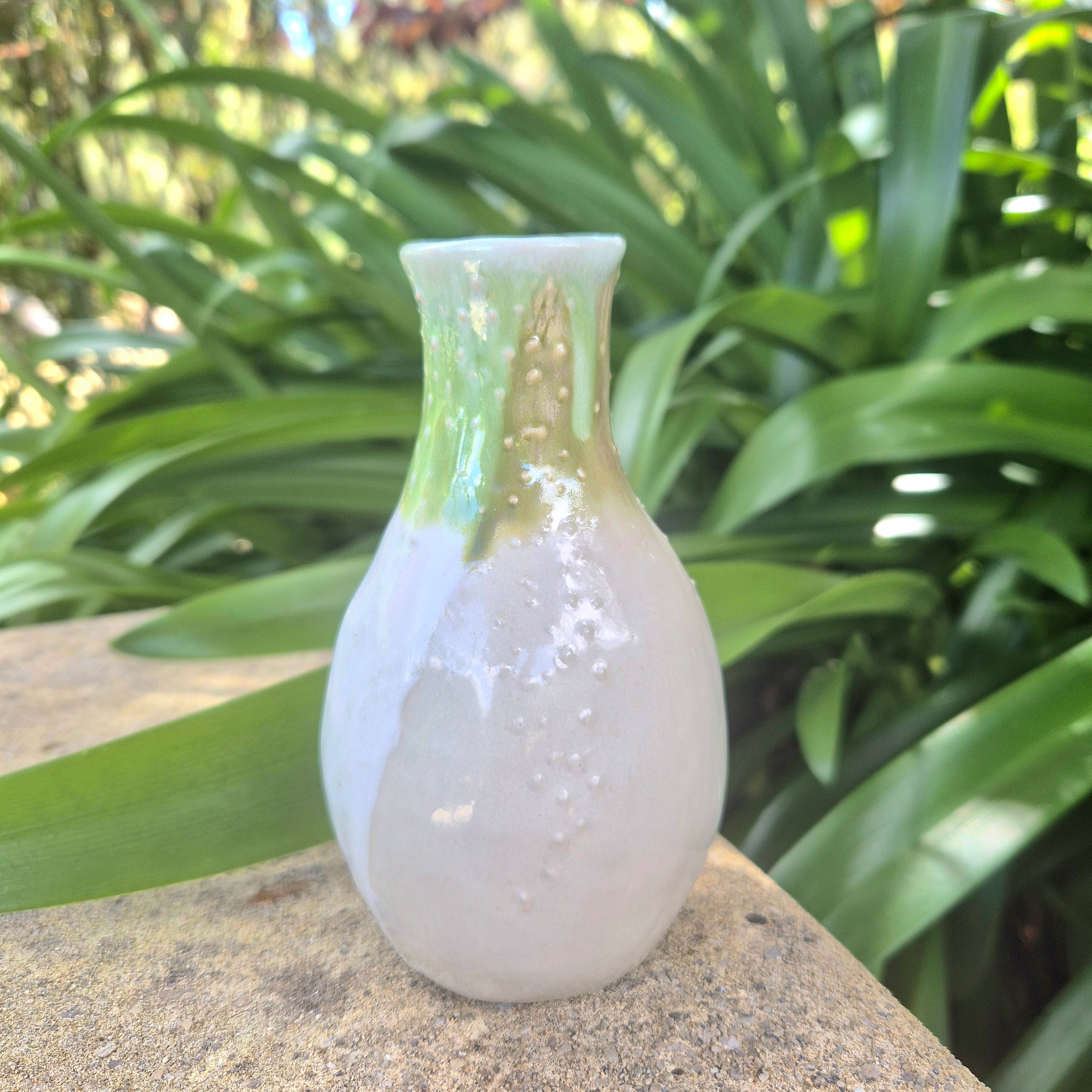 White Bud Vase - Handmade Posy Vase - Elegance