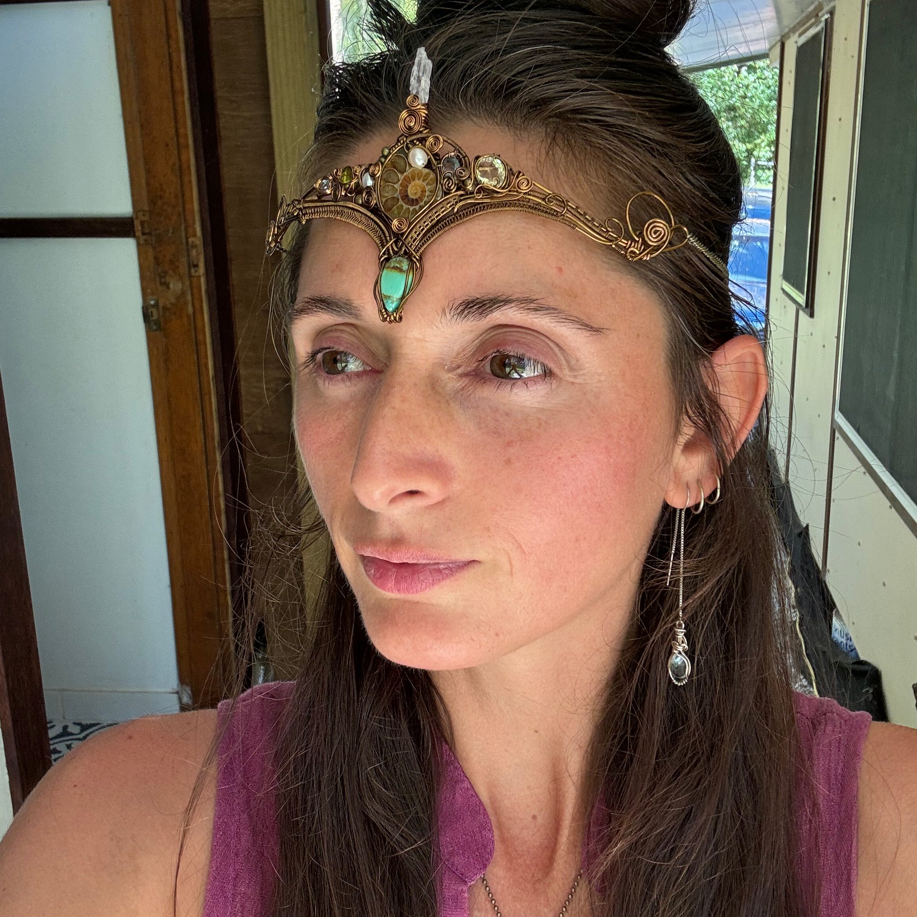 Epic fantasy crown elven crystal tiara