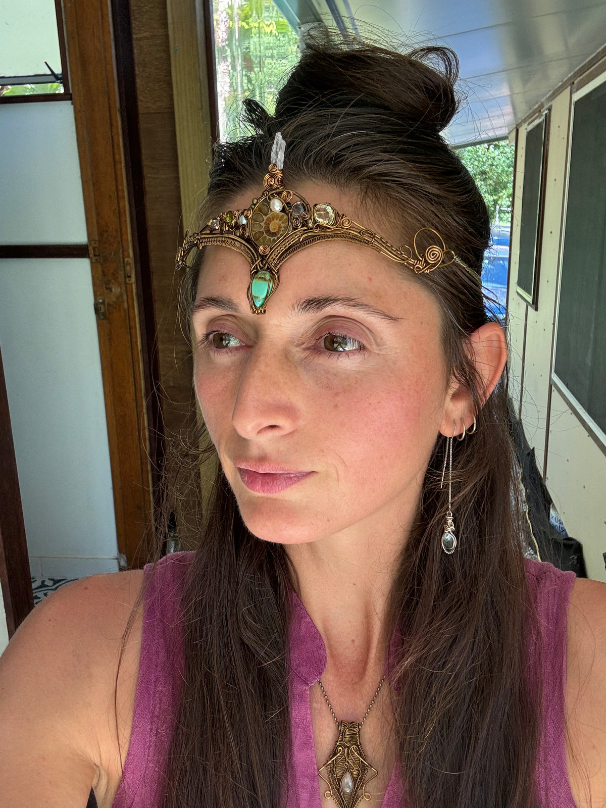 Epic fantasy crown elven crystal tiara