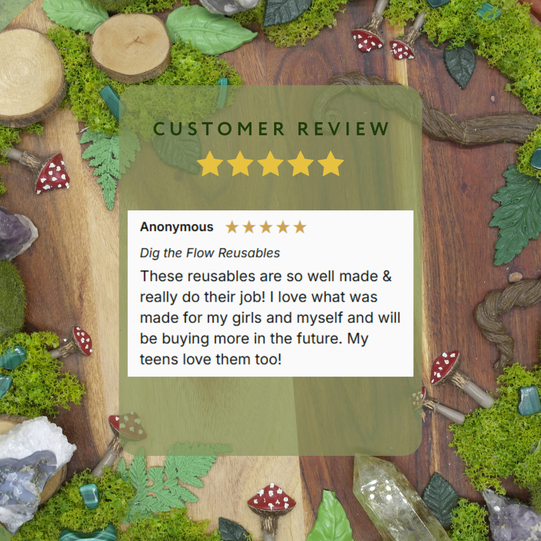 Eco-friendly reusable cloth pad 8" Moderate (Flutter) - Reach for the stars