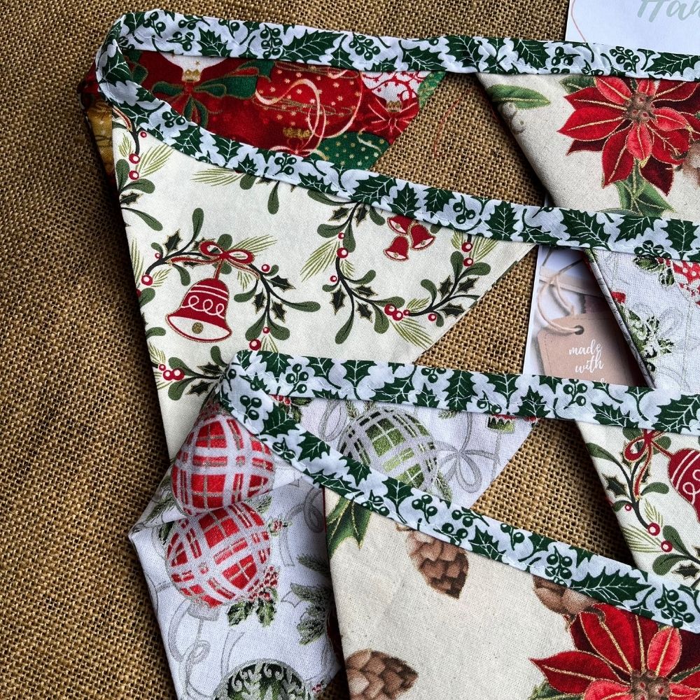 Christmas Bunting – 3m | Double-Sided | traditional colours