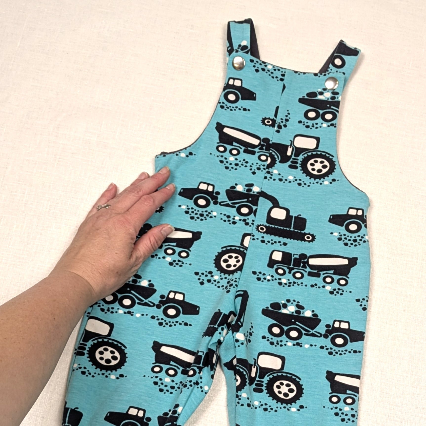 Handmade Long Overalls for active kids | Paapii Trucks Collection | size 00