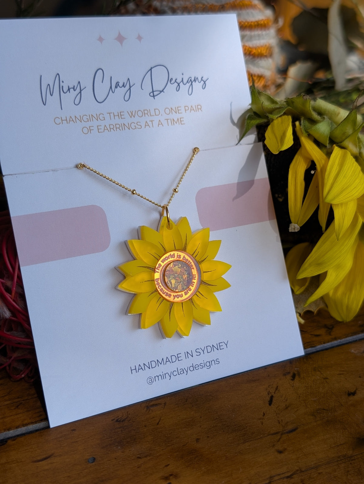 Sunflower Af-fleur-mation Necklace
