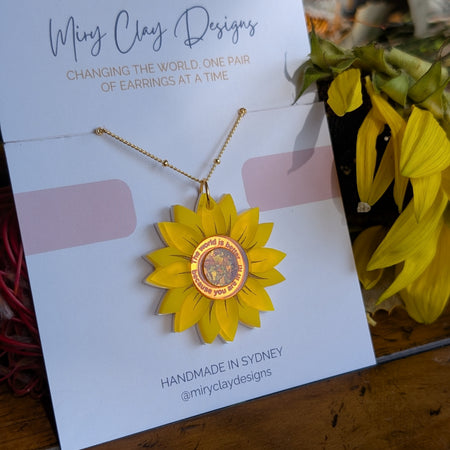 Sunflower Af-fleur-mation Necklace
