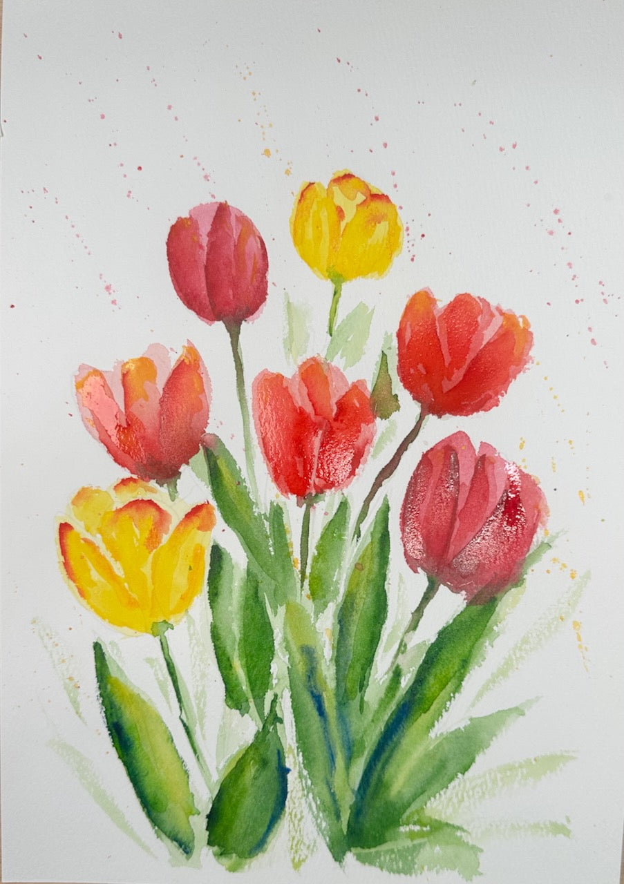 Watercolour Painting Kit ~ Tulips