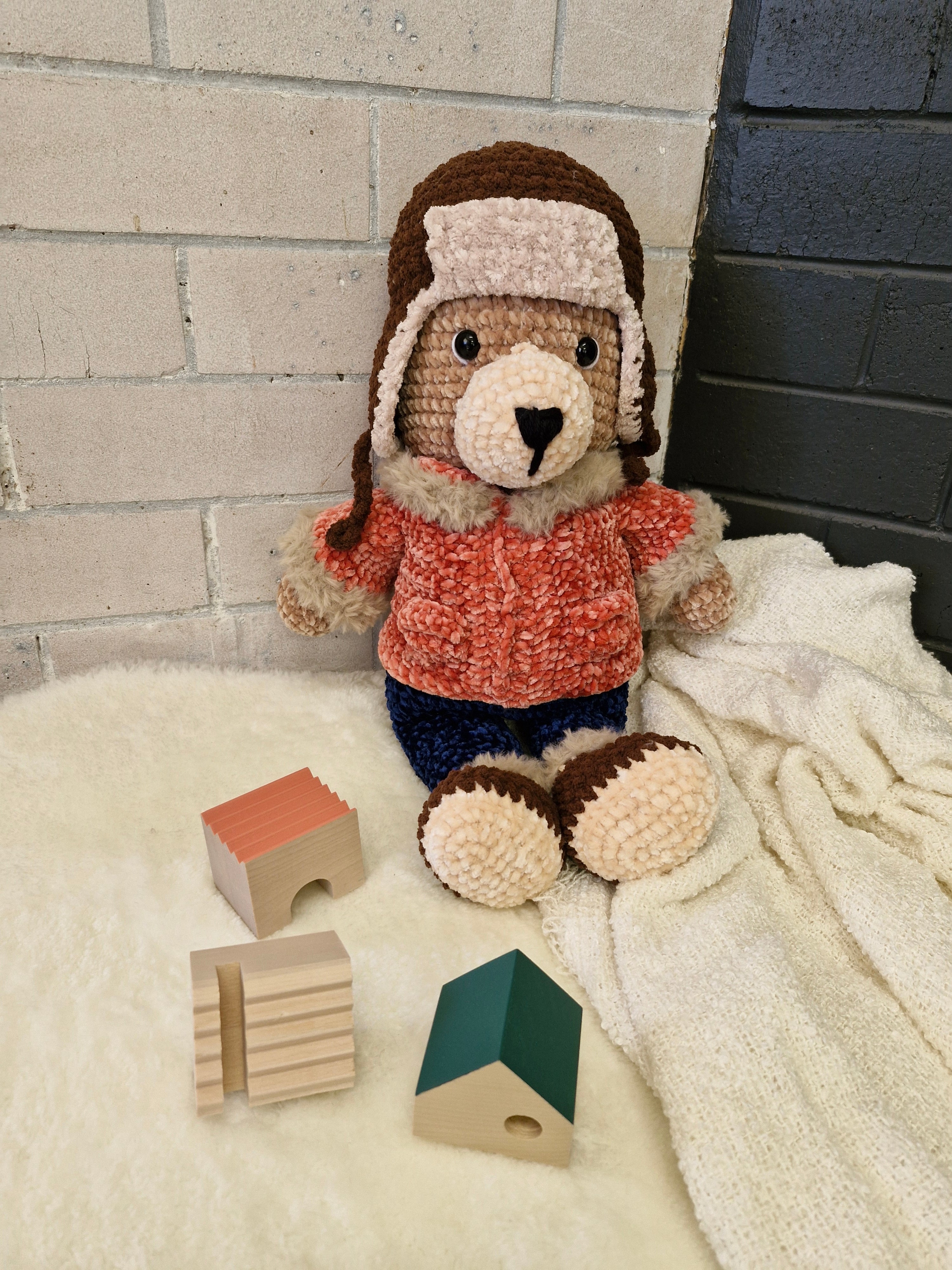 Meet Barnaby the Large Alaskan Crochet Bear