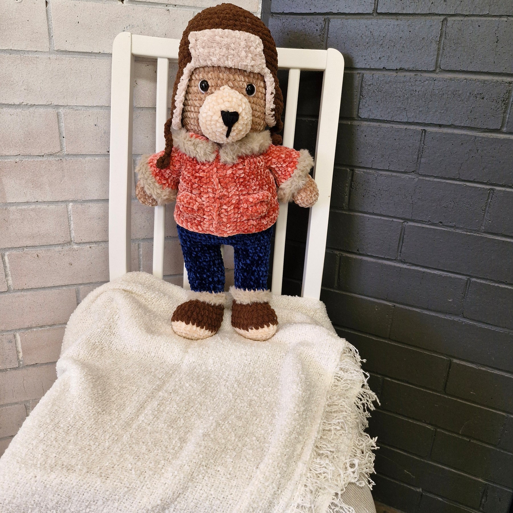 Meet Barnaby the Large Alaskan Crochet Bear