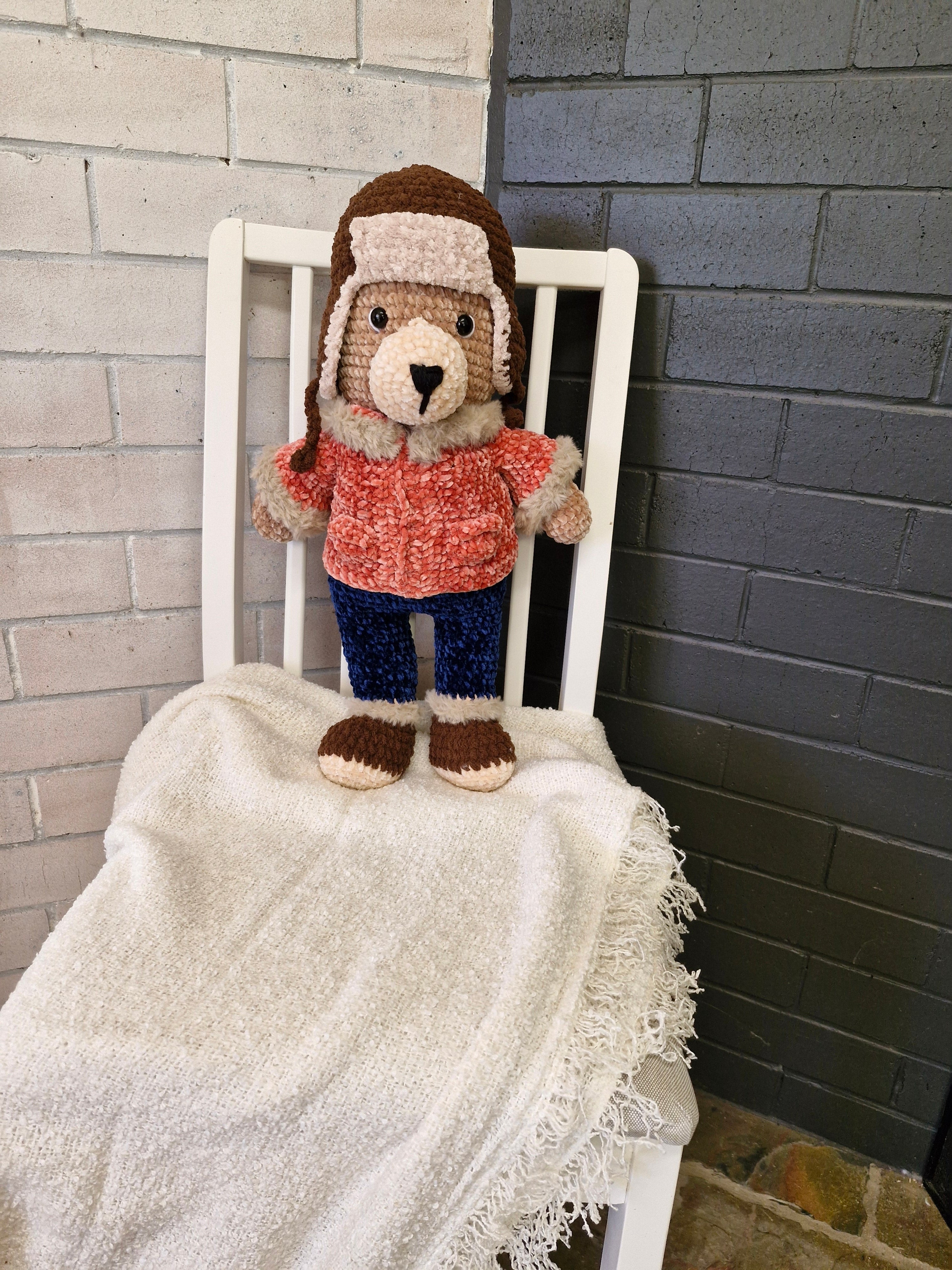 Meet Barnaby the Large Alaskan Crochet Bear