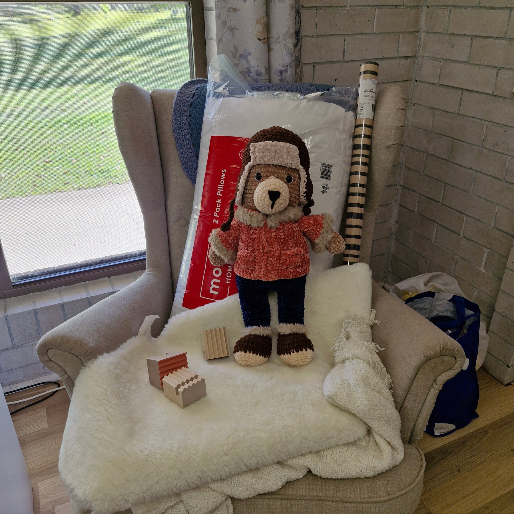 Meet Barnaby the Large Alaskan Crochet Bear