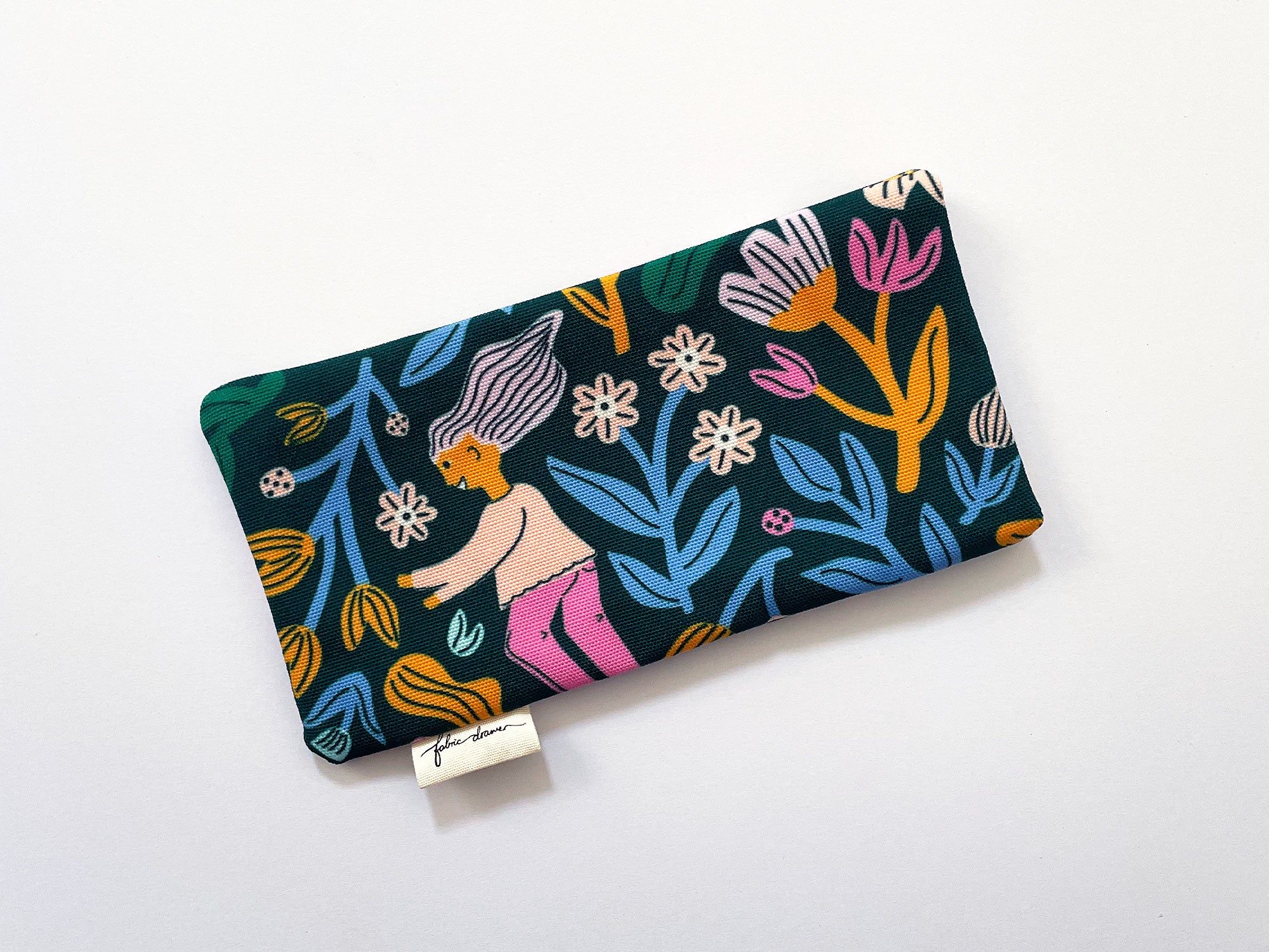 Fabric Glasses, Sunglasses Case, Handmade - Frolic (Dark)