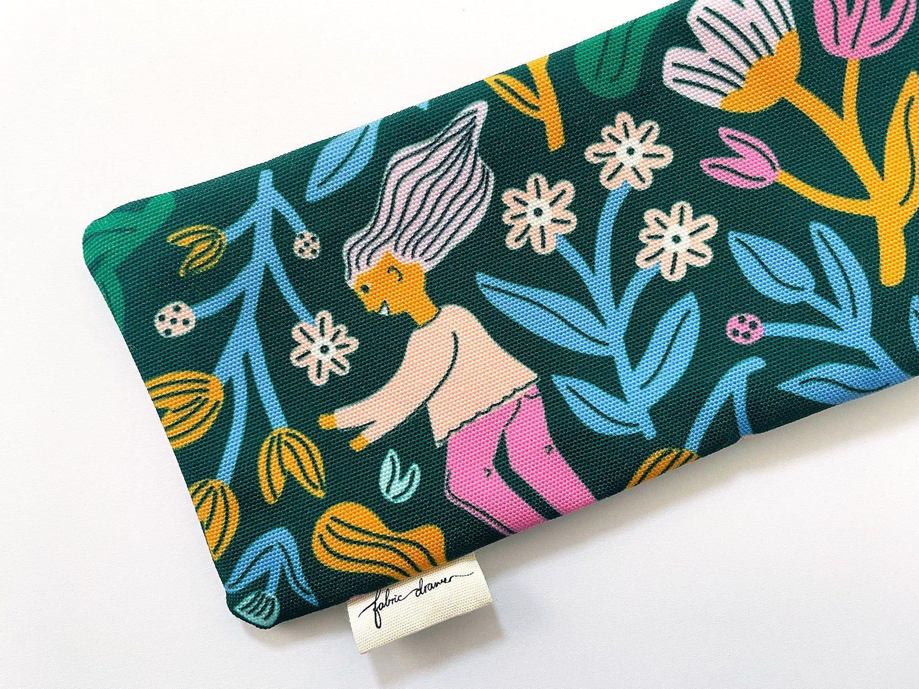 Fabric Glasses, Sunglasses Case, Handmade - Frolic (Dark)