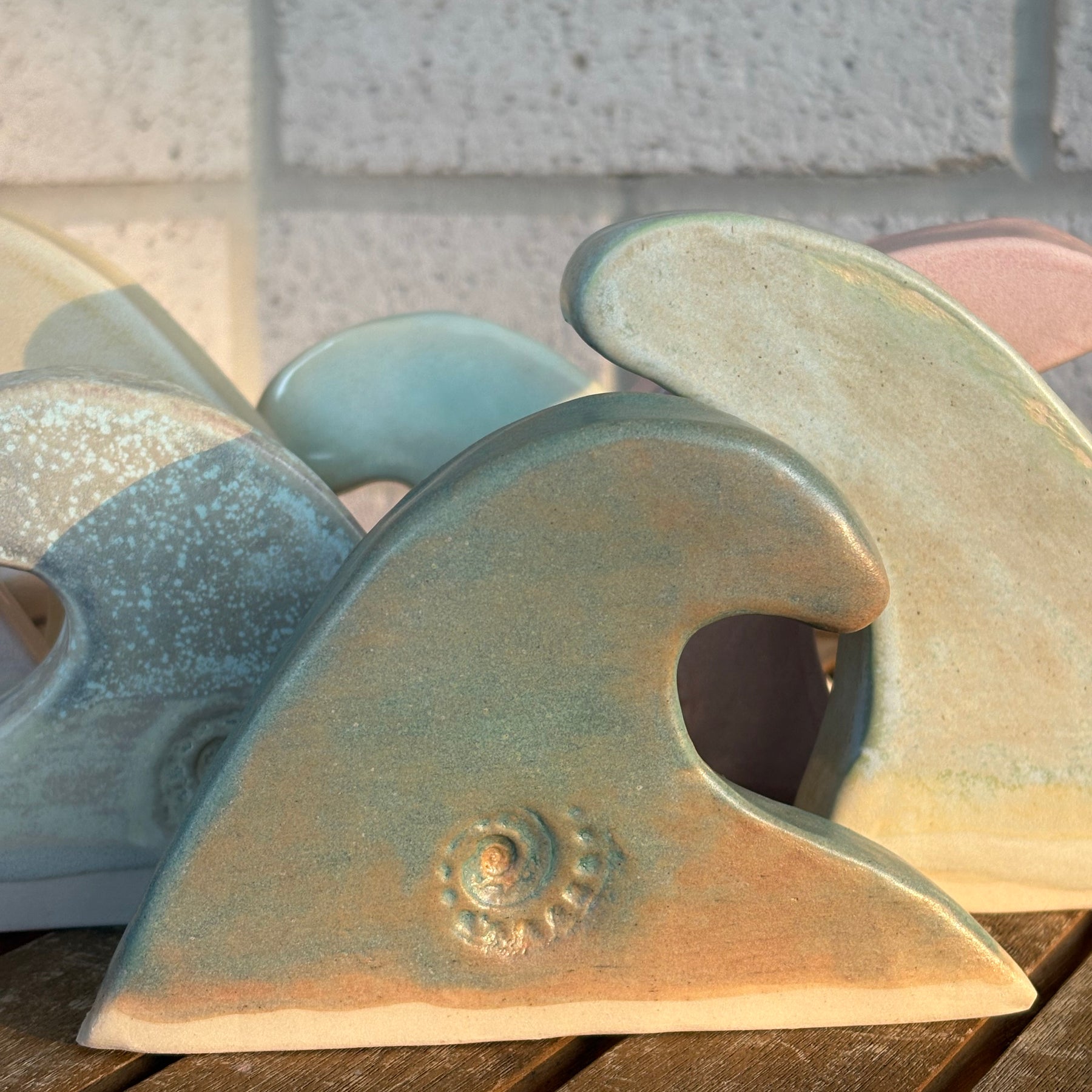 Ceramic Ocean Beach Wave - Deep Sea