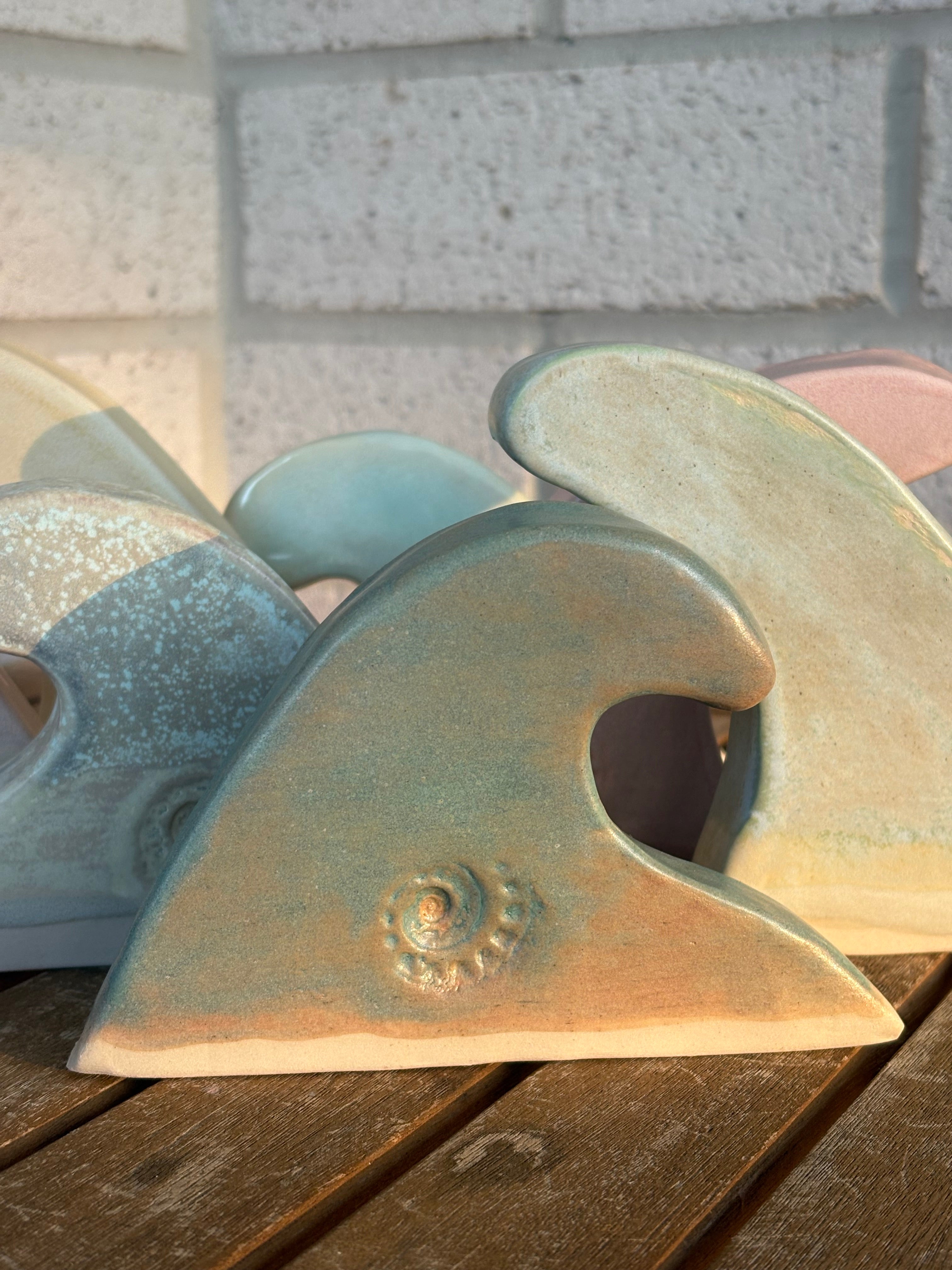 Ceramic Ocean Beach Wave - Deep Sea