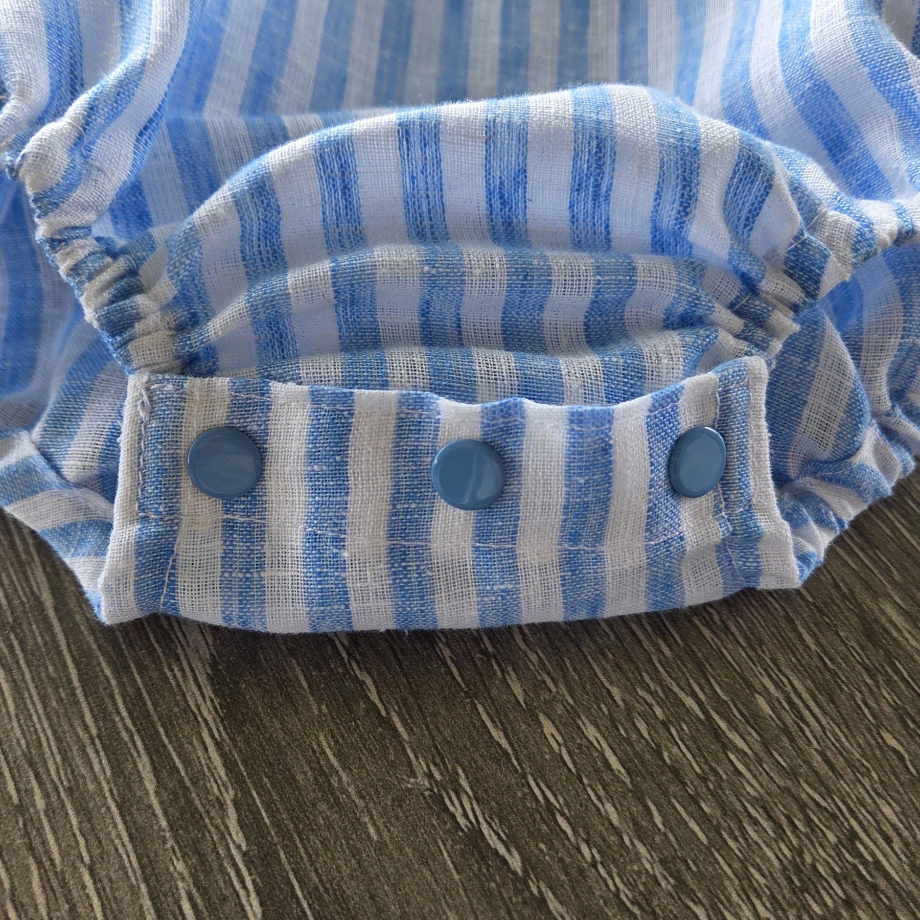 "Striped Sunshine" Romper & Head Bow - 3-6 Months