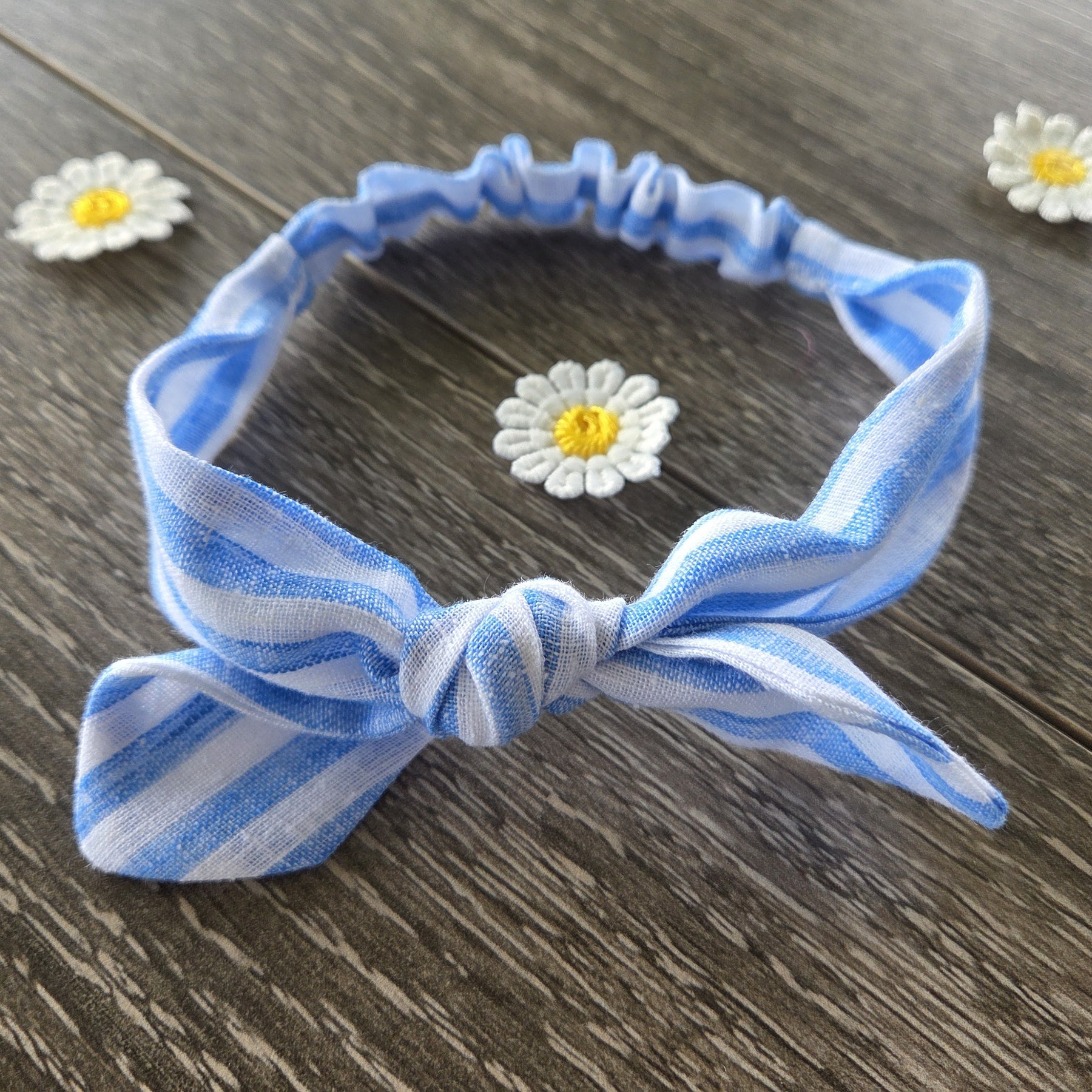 "Striped Sunshine" Romper & Head Bow - 3-6 Months