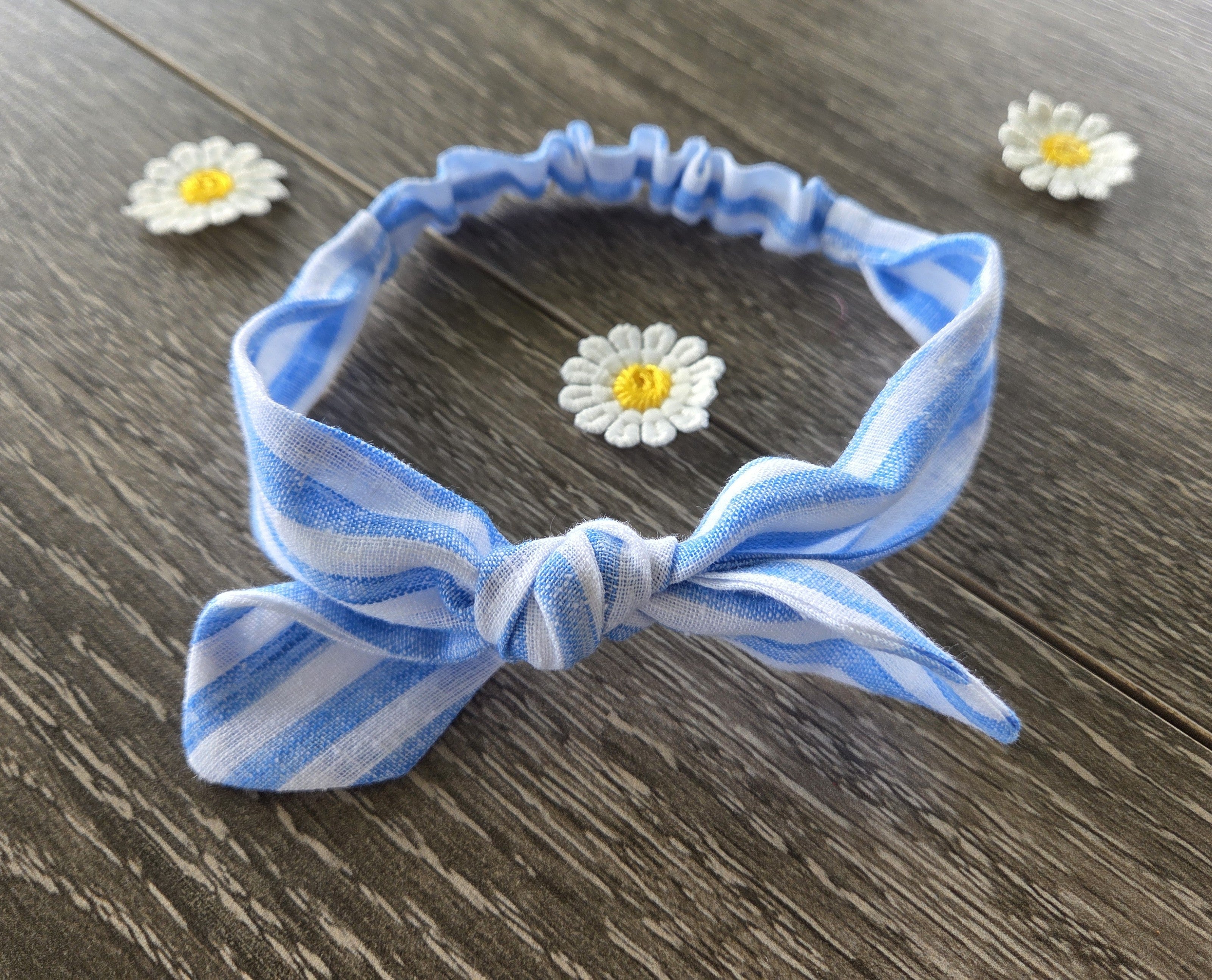 "Striped Sunshine" Romper & Head Bow - 3-6 Months