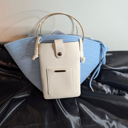 Sky Medium Handmade Cotton Cord Statement Handbag