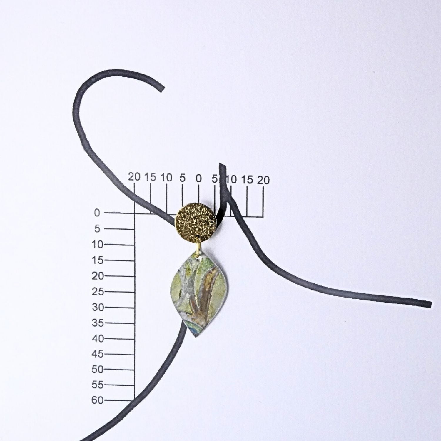 Anodised aluminium earrings hand printed Sea Whisper Collection